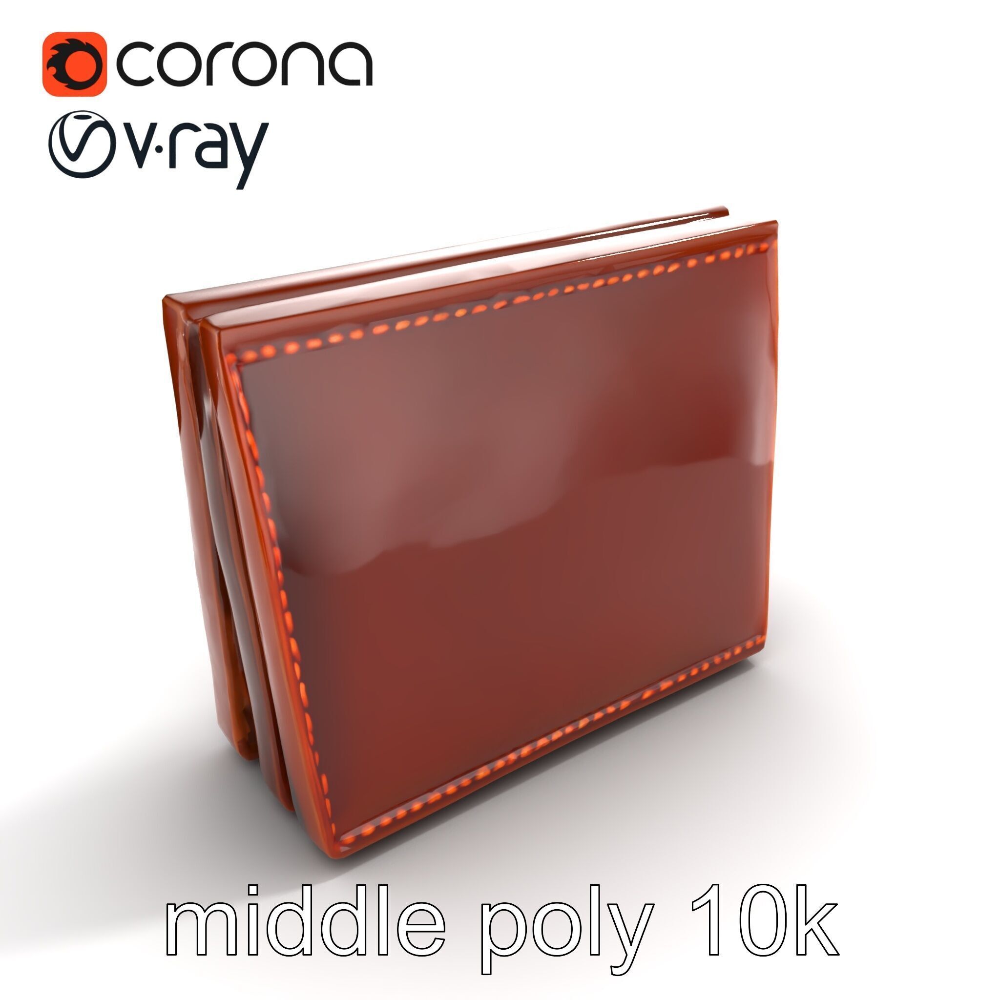 Luxury Leather Wallet Model Pack Low-poly 3D model_8