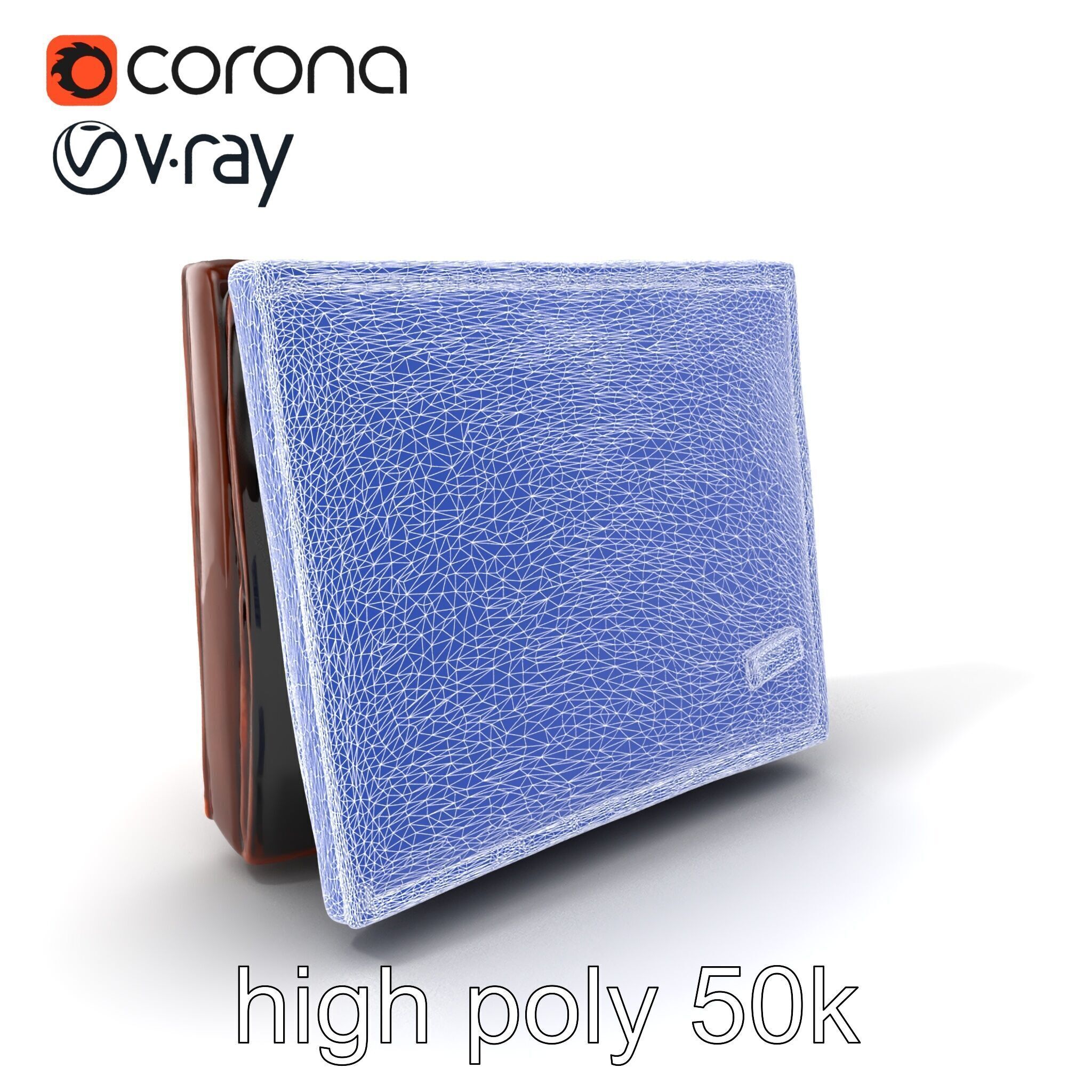 Luxury Leather Wallet Model Pack Low-poly 3D model_10