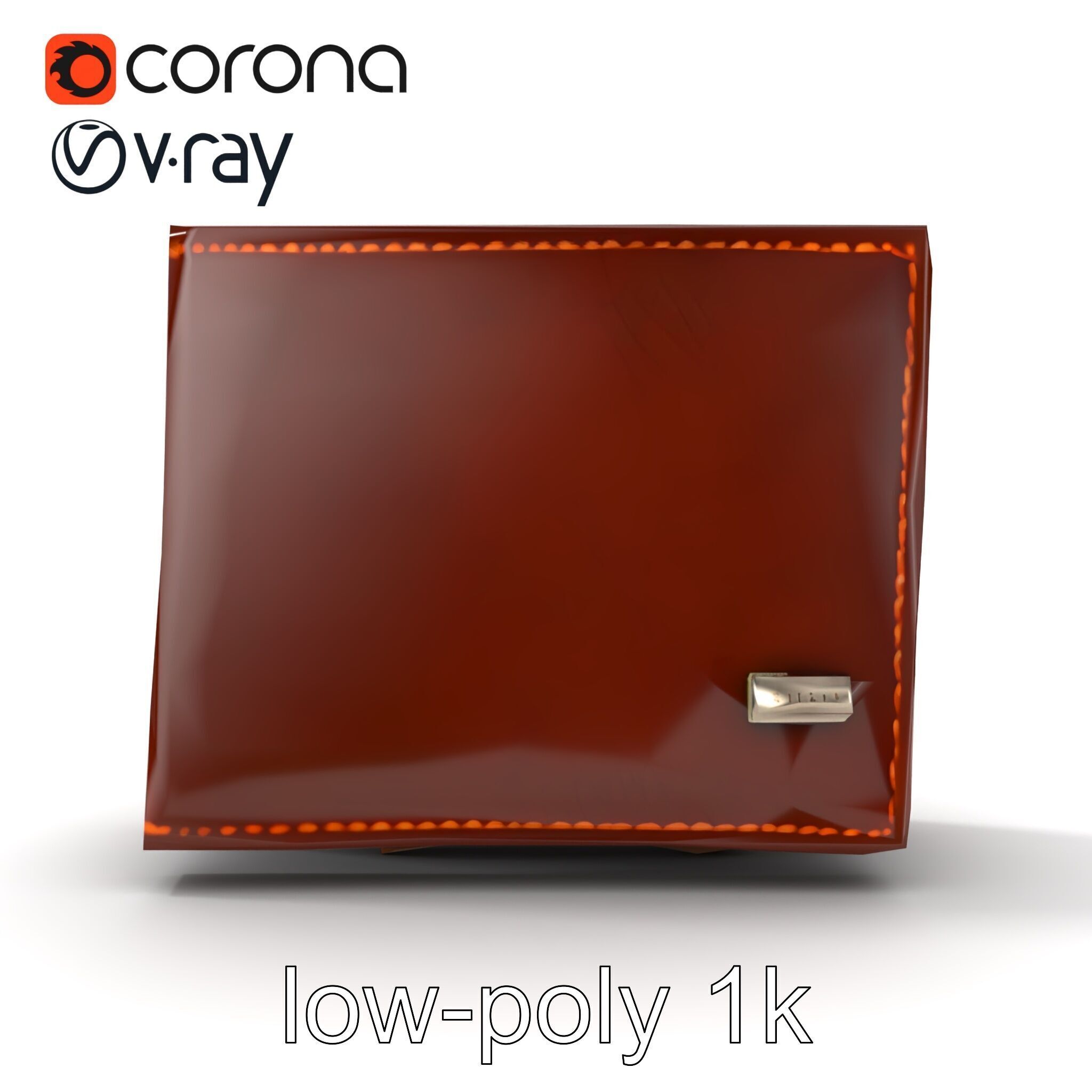 Luxury Leather Wallet Model Pack Low-poly 3D model_24