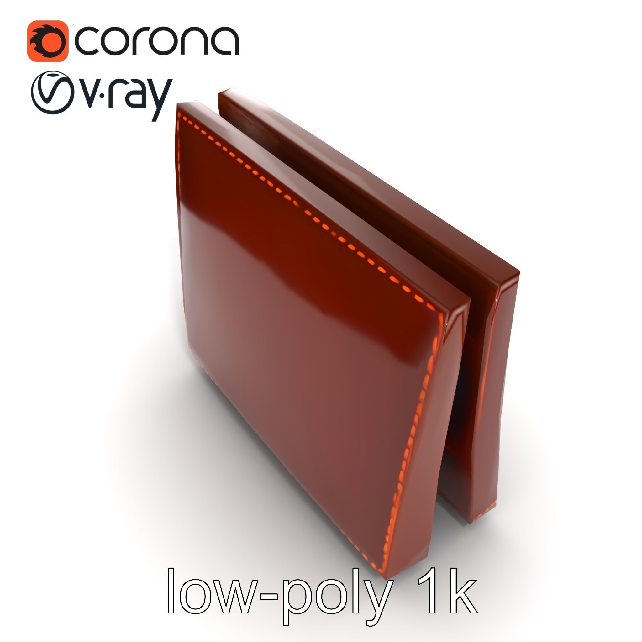 Luxury Leather Wallet Model Pack Low-poly 3D model_13