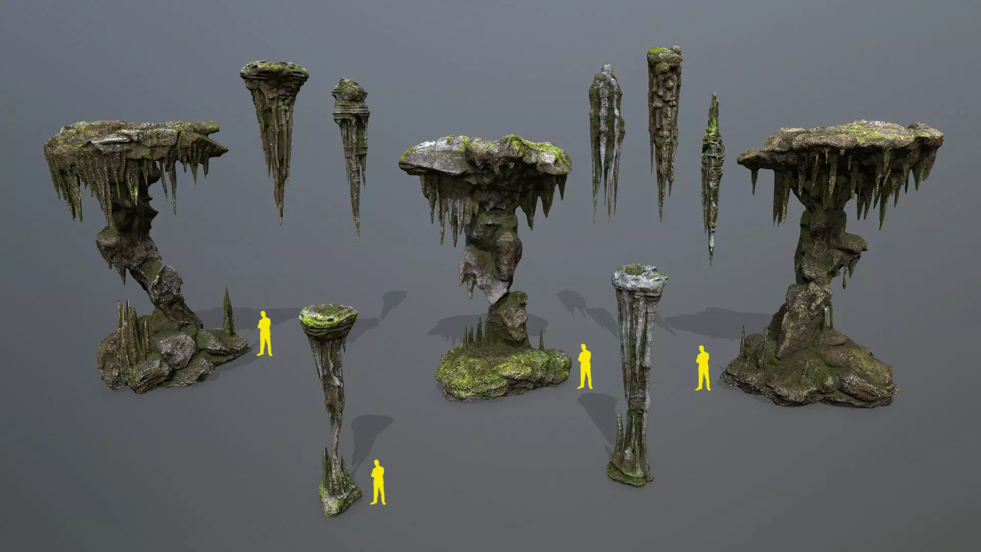 cave rocks 1 Low-poly 3D model_0