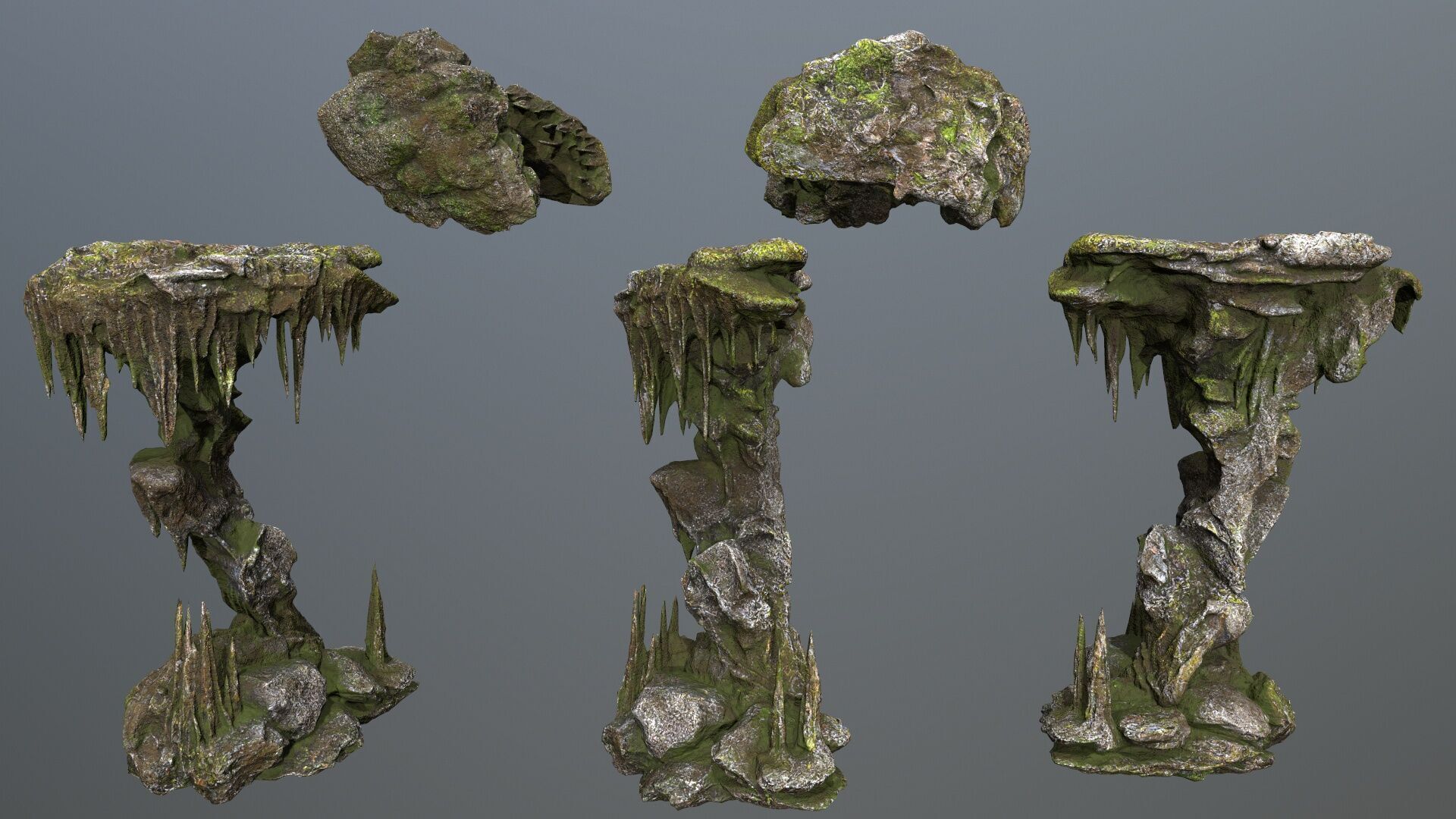 cave rocks 1 Low-poly 3D model_2