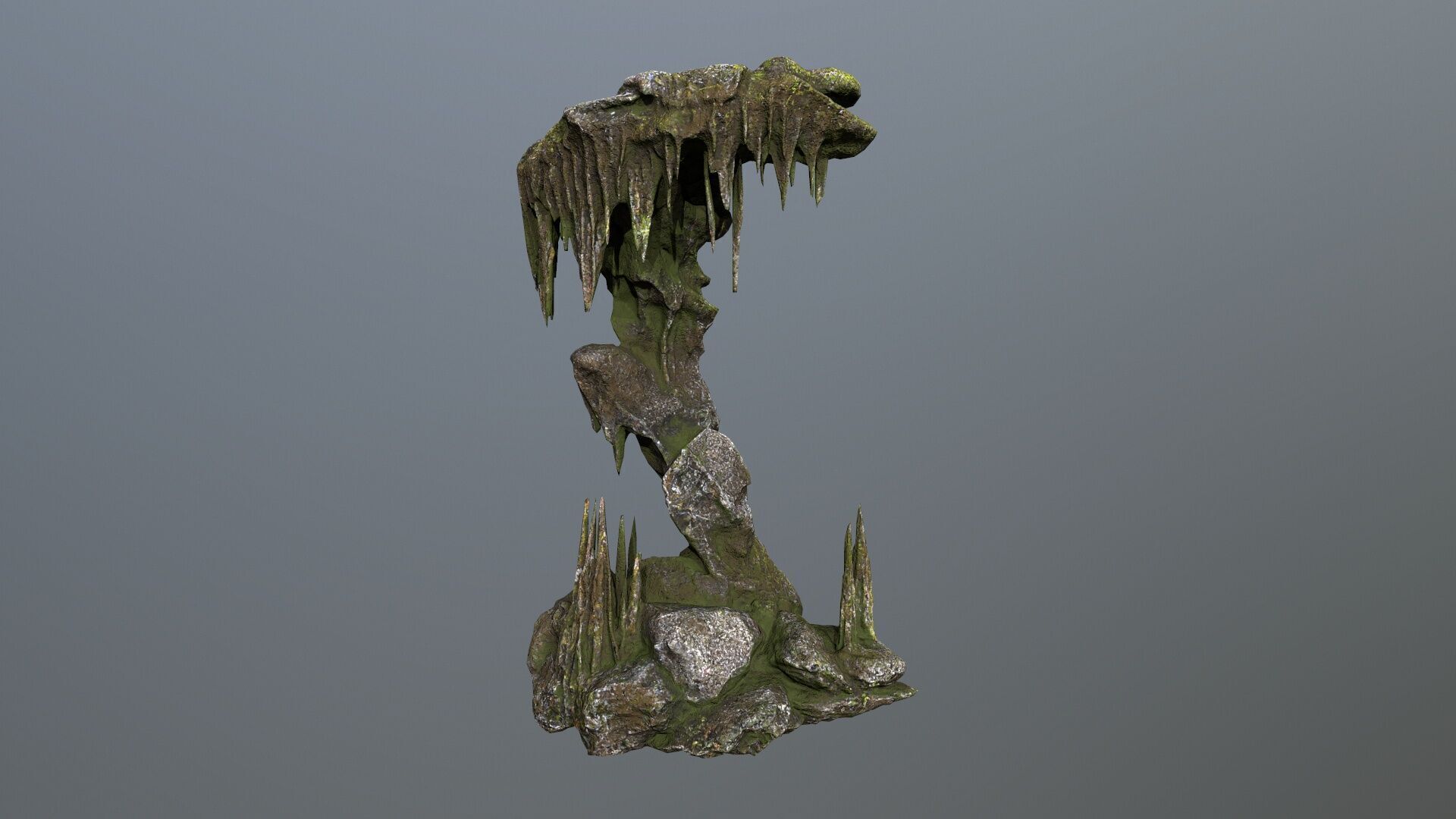 cave rocks 1 Low-poly 3D model_12