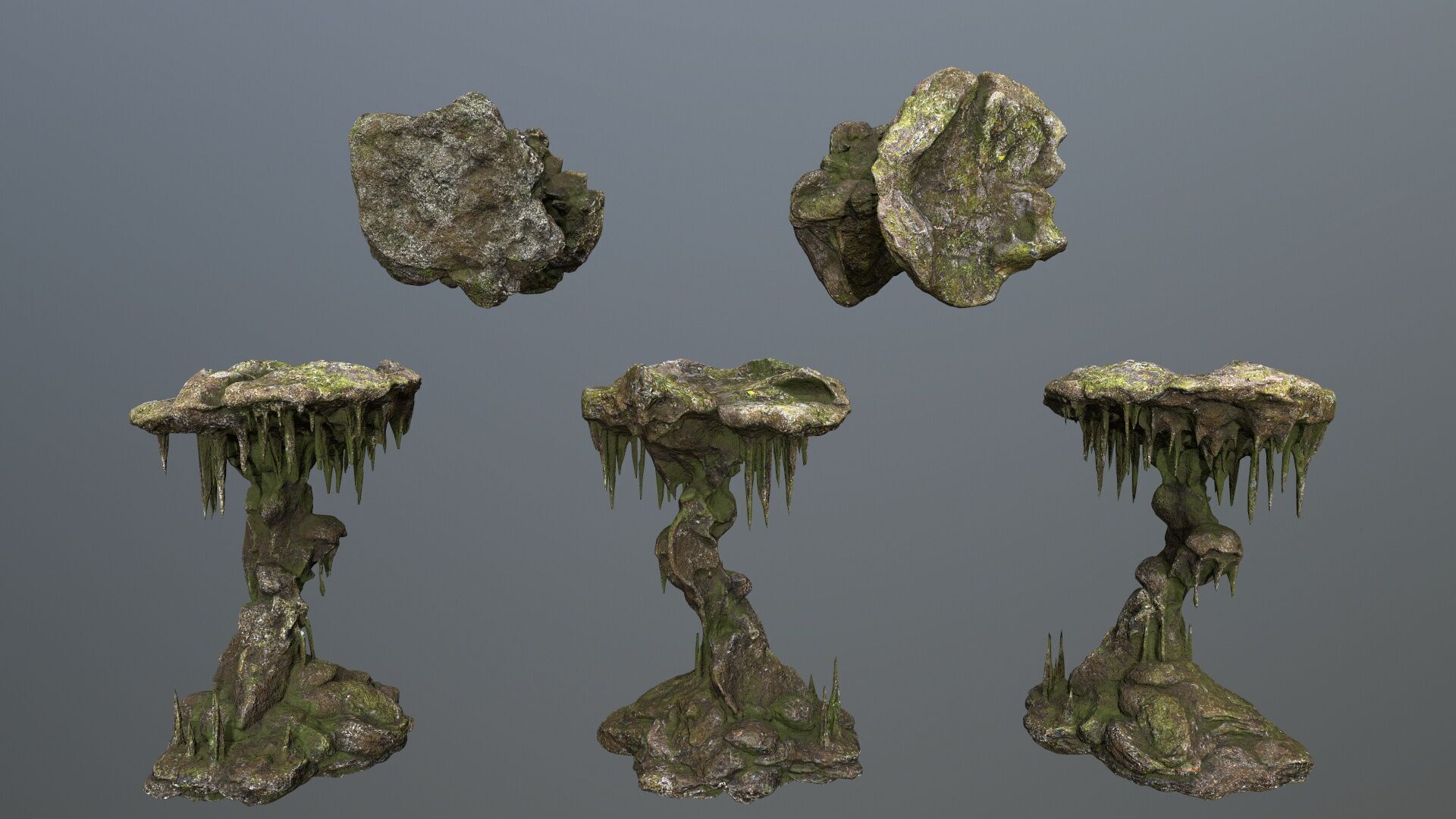 cave rocks 1 Low-poly 3D model_1