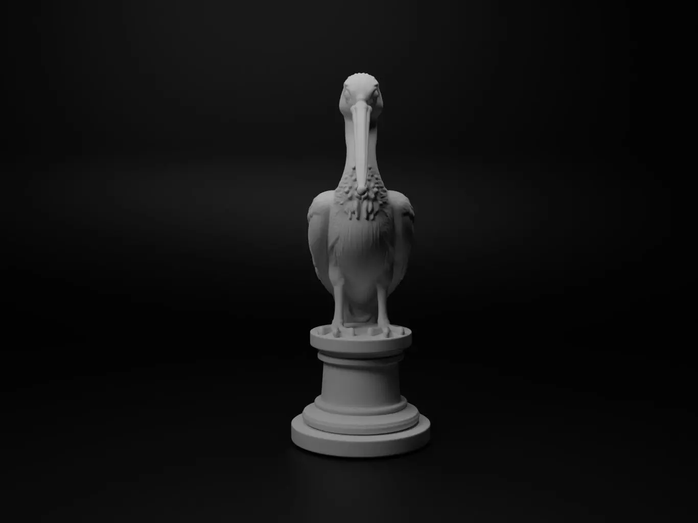 pelican Animal Chess 3D print model_0