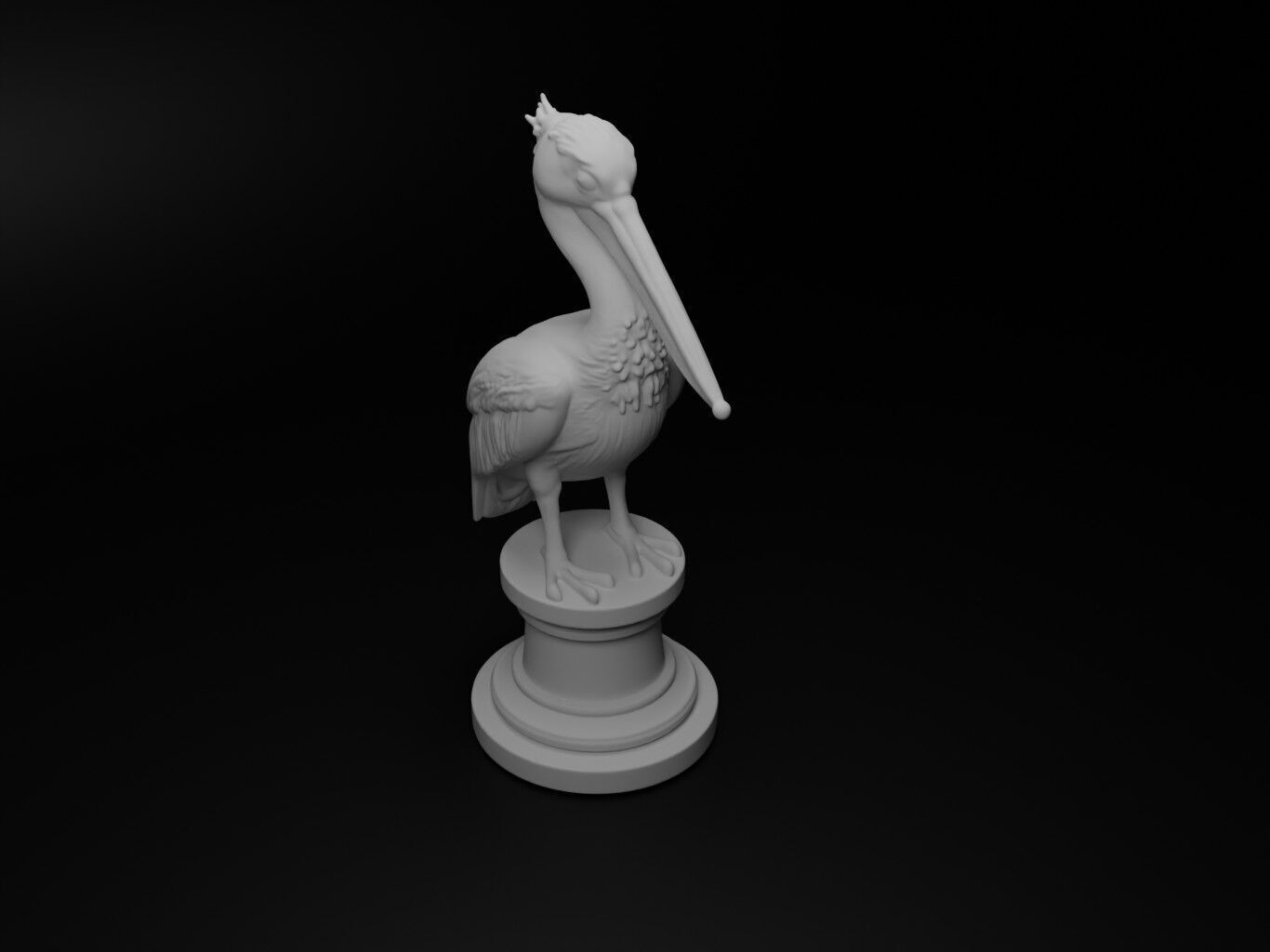 pelican Animal Chess 3D print model_2
