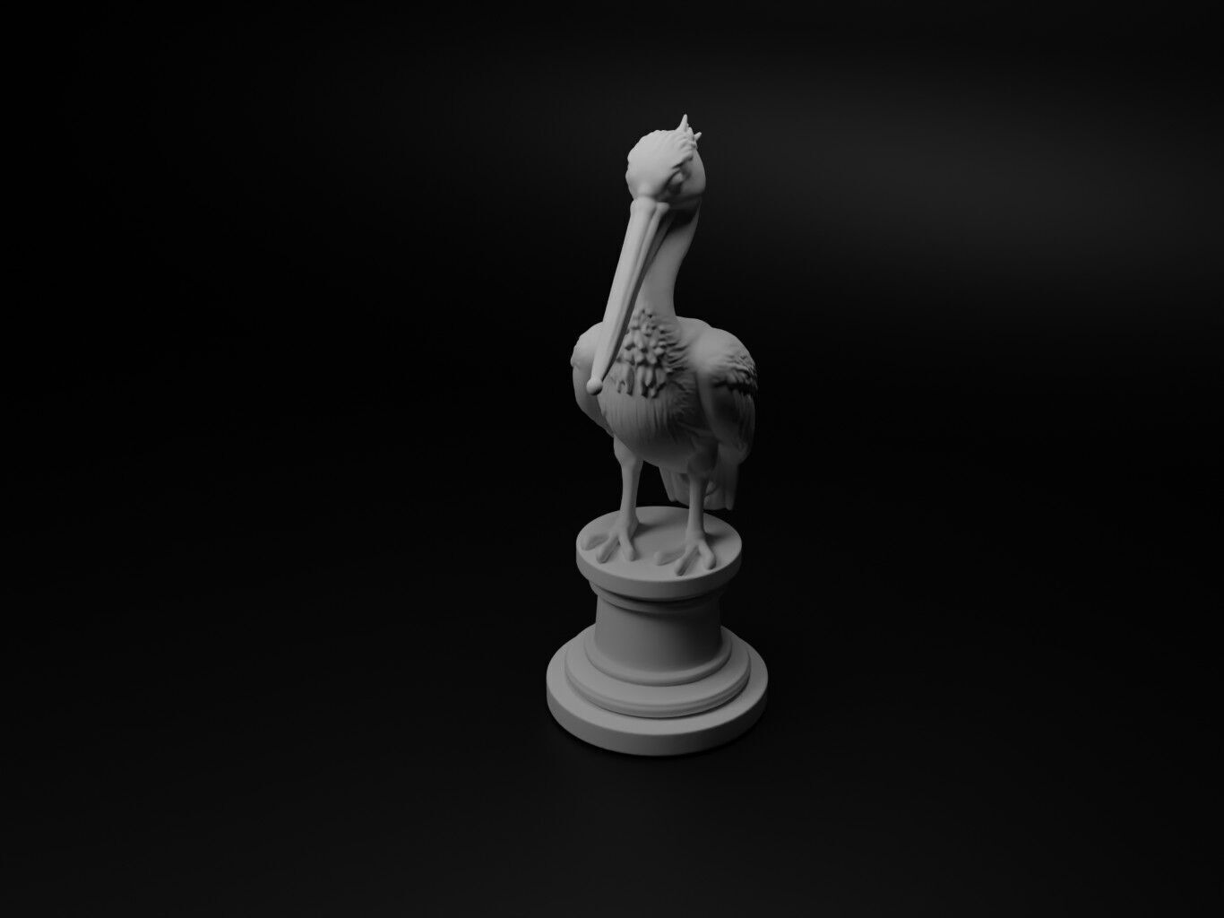 pelican Animal Chess 3D print model_1