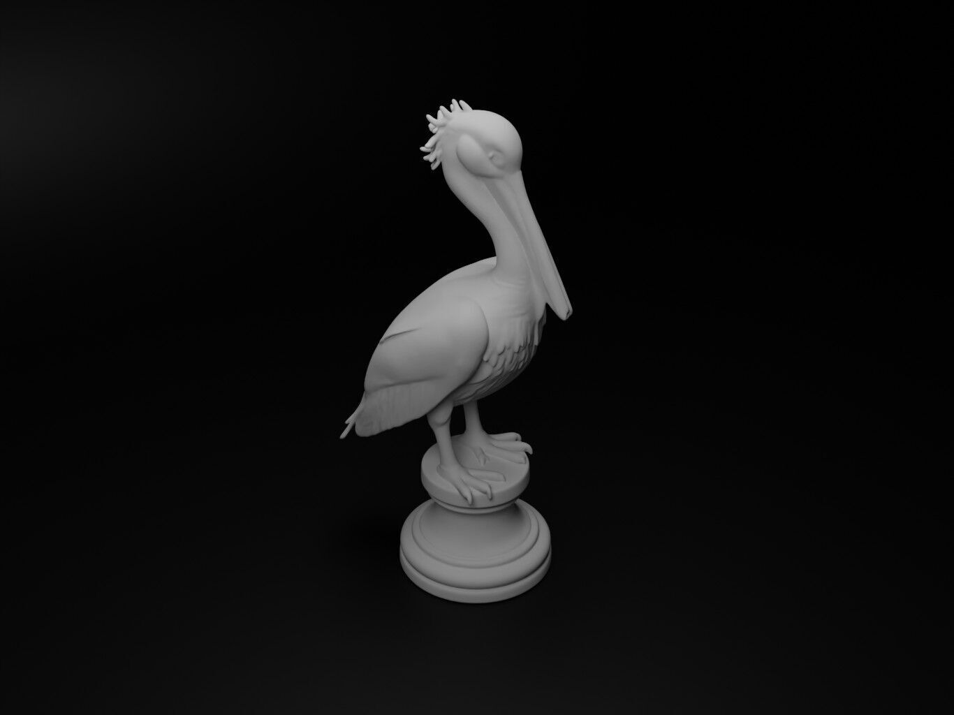 pelican Animal Chess 3D print model_2