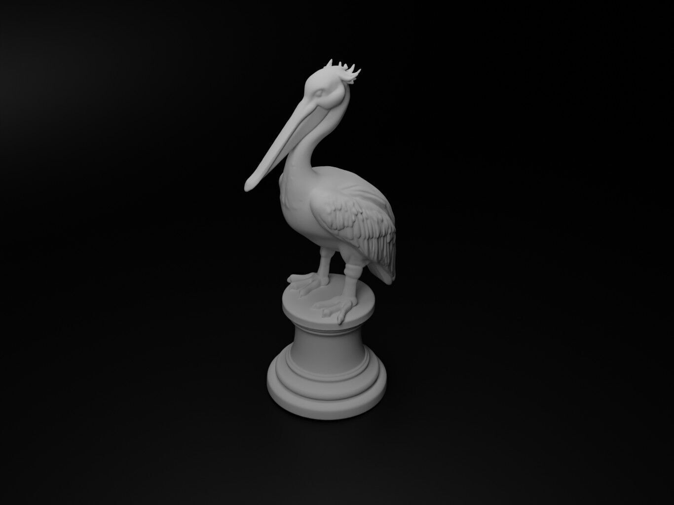 pelican Animal Chess 3D print model_2