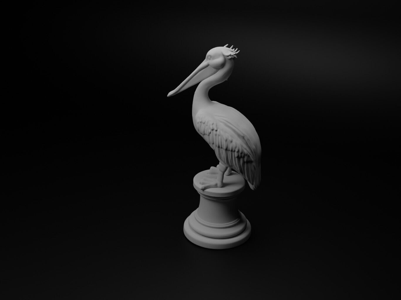 pelican Animal Chess 3D print model_1