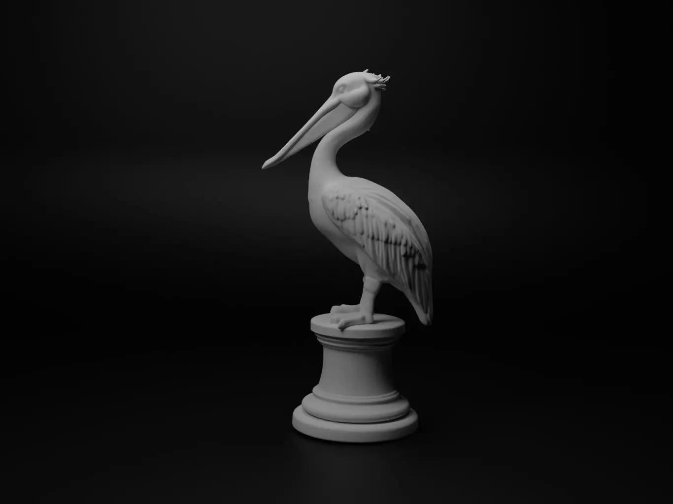 pelican Animal Chess 3D print model_0