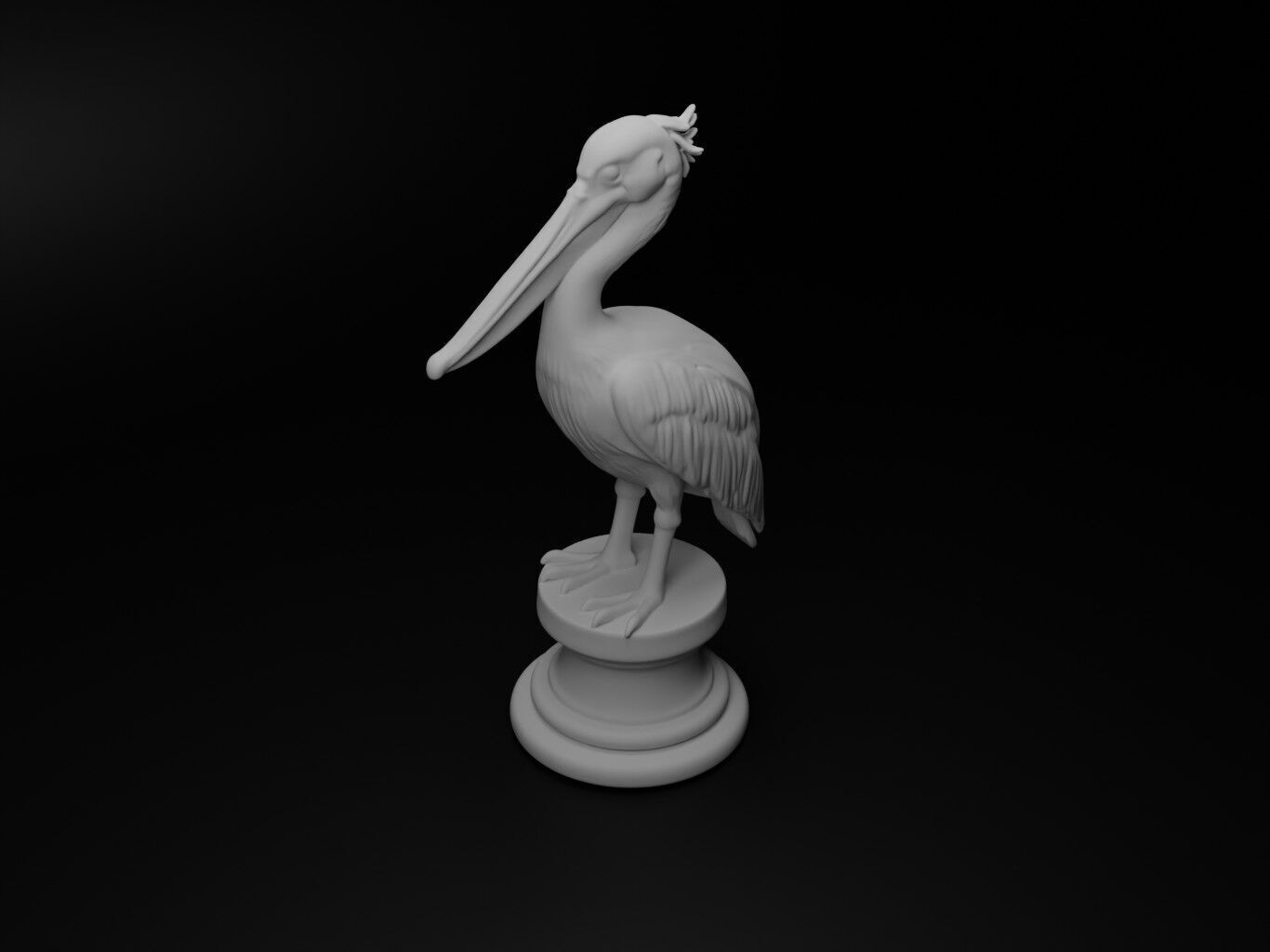 pelican Animal Chess 3D print model_2
