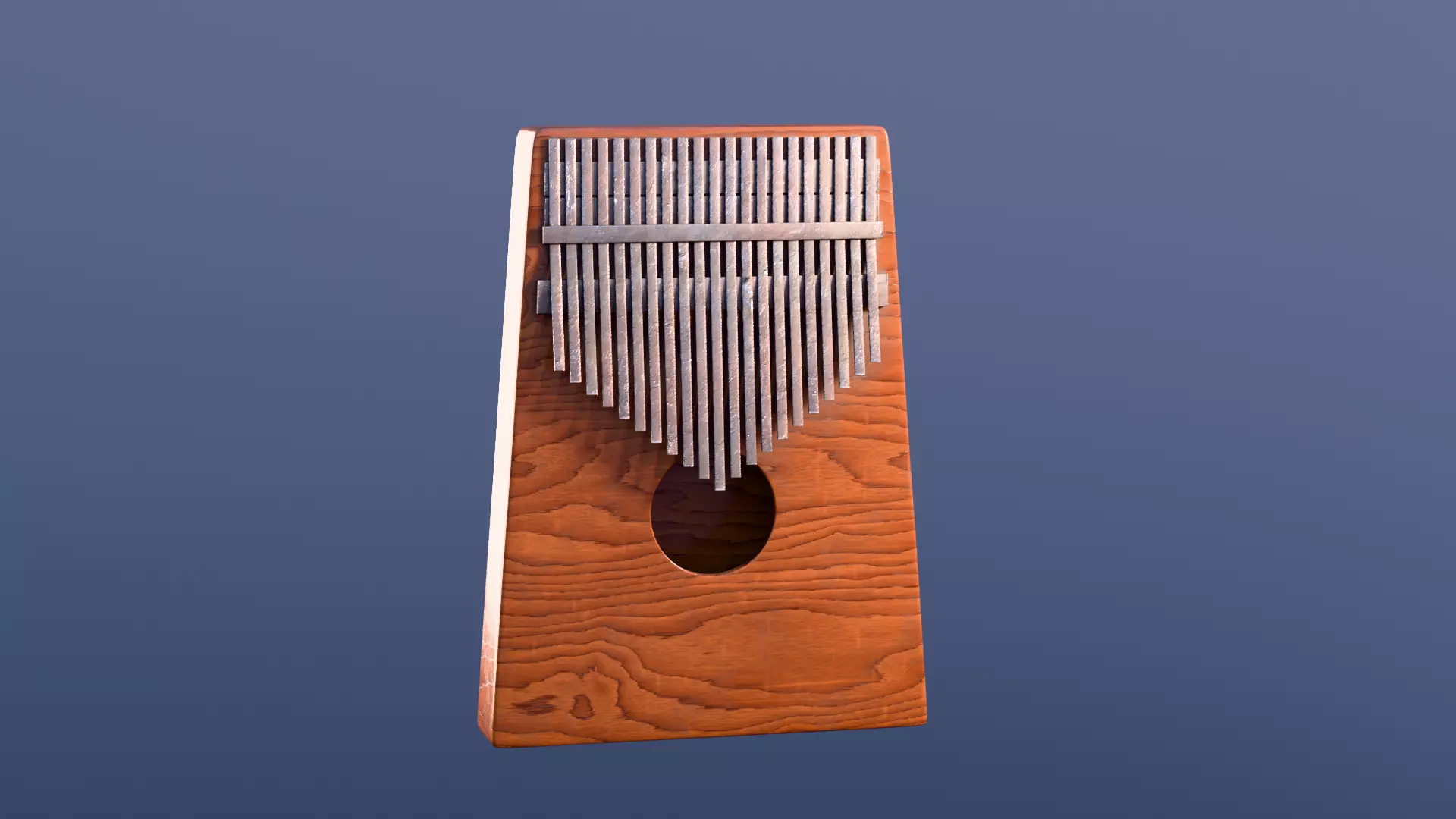 Kalimba Low-poly 3D model