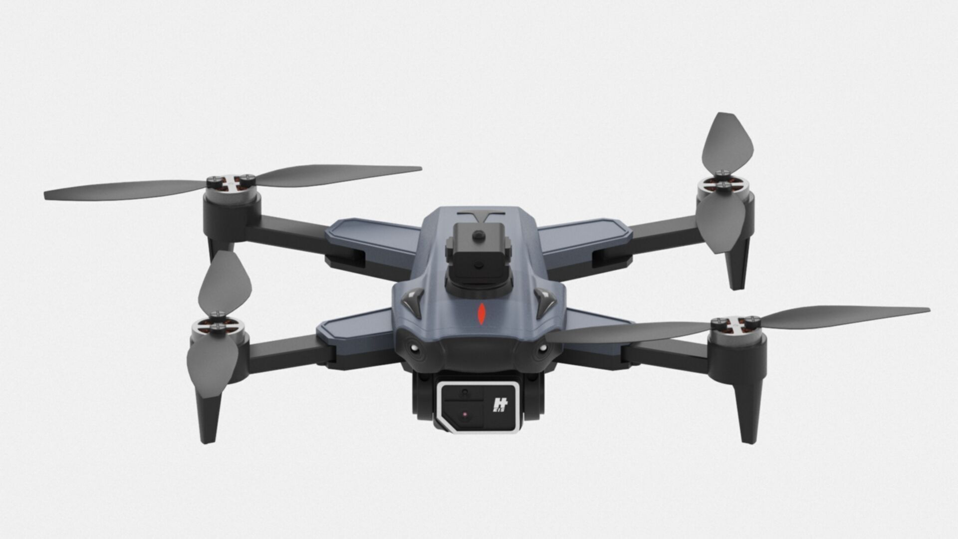 Drone with Dual Camera Foldable RC Quadcopter with Carrying Case Low-poly 3D model_15