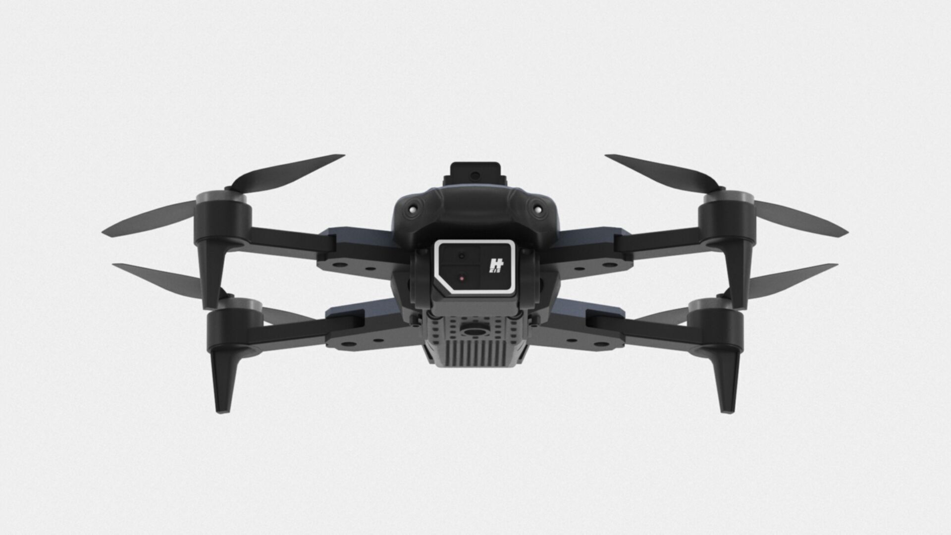 Drone with Dual Camera Foldable RC Quadcopter with Carrying Case Low-poly 3D model_10