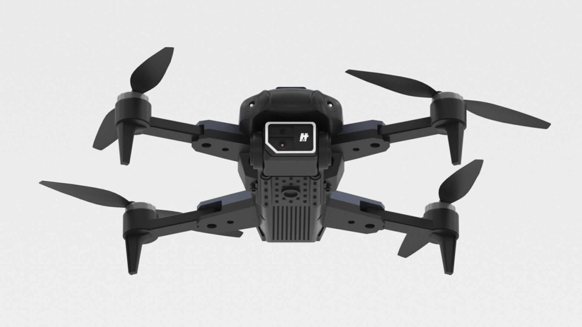 Drone with Dual Camera Foldable RC Quadcopter with Carrying Case Low-poly 3D model_8