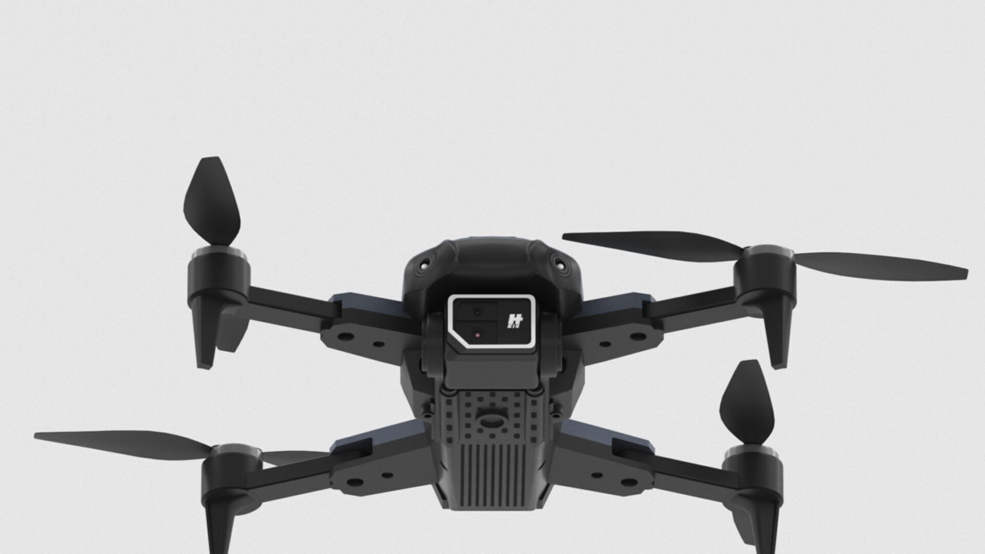 Drone with Dual Camera Foldable RC Quadcopter with Carrying Case Low-poly 3D model_6