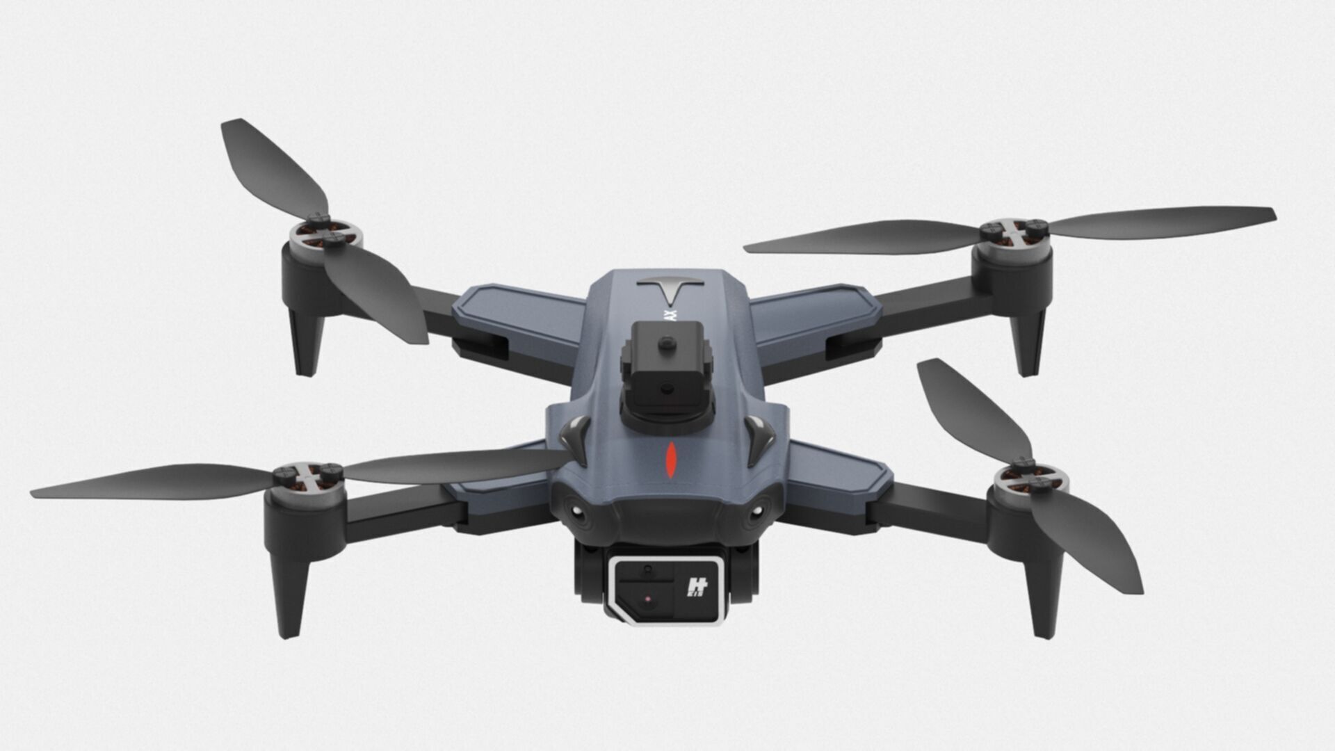 Drone with Dual Camera Foldable RC Quadcopter with Carrying Case Low-poly 3D model_16