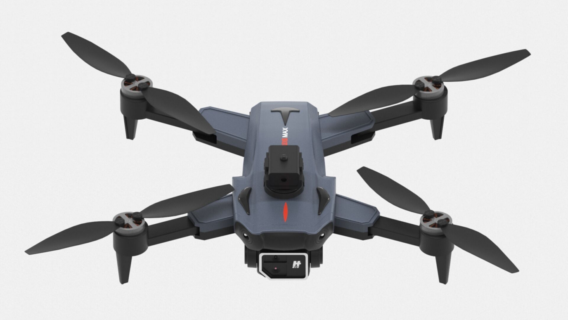 Drone with Dual Camera Foldable RC Quadcopter with Carrying Case Low-poly 3D model_18