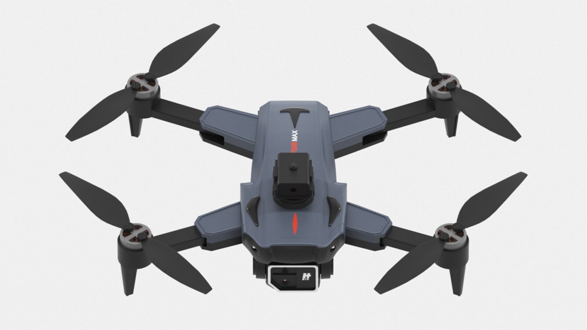 Drone with Dual Camera Foldable RC Quadcopter with Carrying Case Low-poly 3D model_19