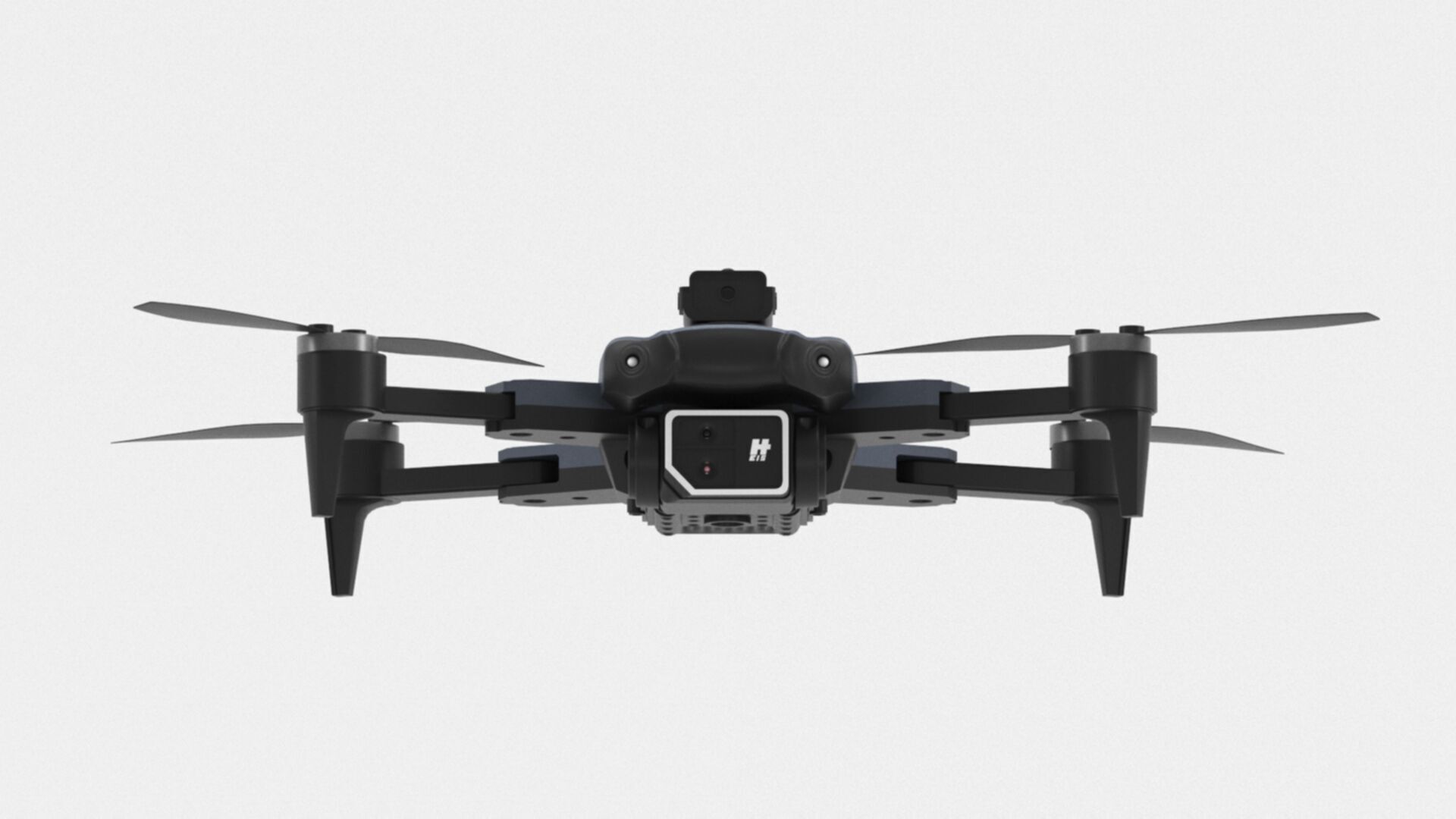 Drone with Dual Camera Foldable RC Quadcopter with Carrying Case Low-poly 3D model_11