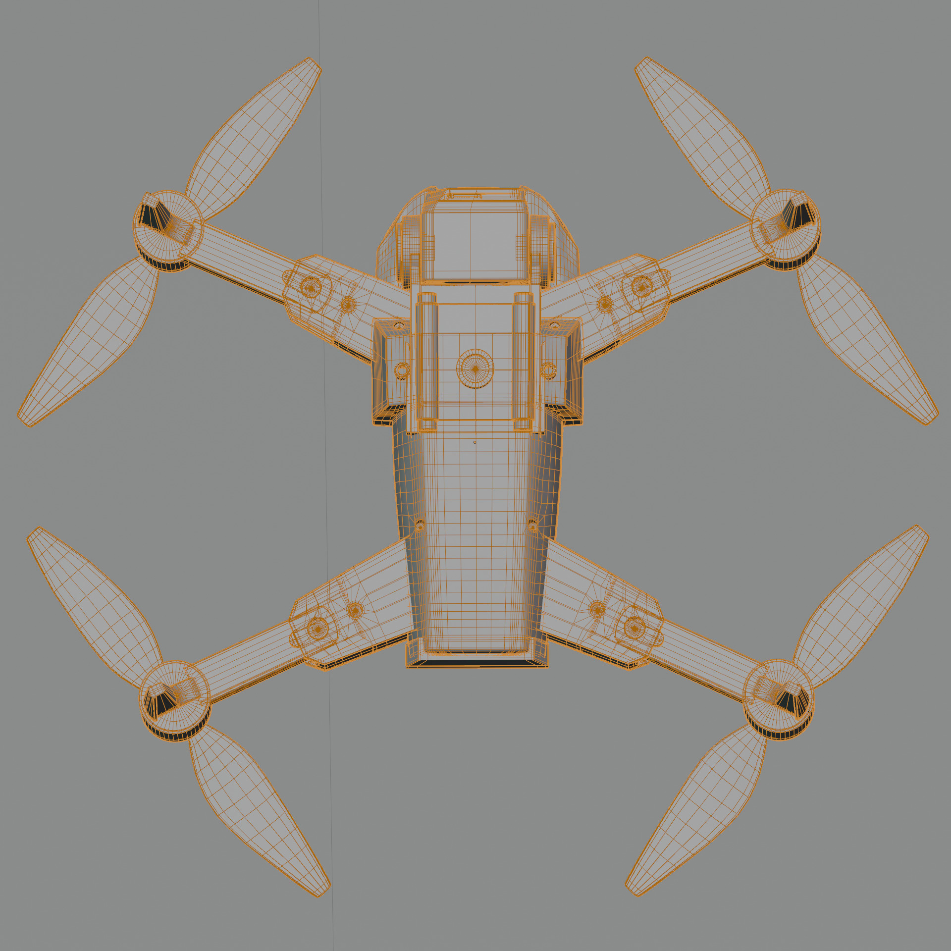 Drone with Dual Camera Foldable RC Quadcopter with Carrying Case Low-poly 3D model_24