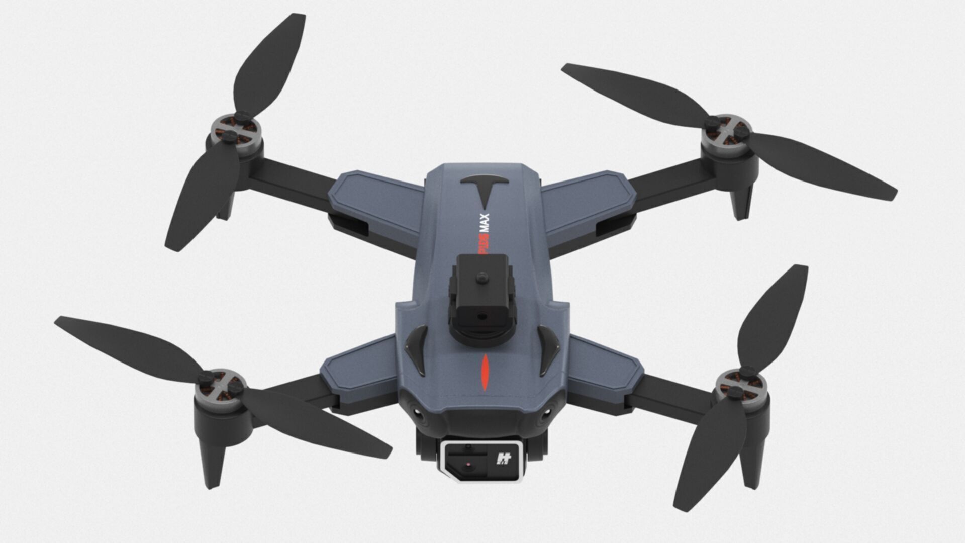 Drone with Dual Camera Foldable RC Quadcopter with Carrying Case Low-poly 3D model_21