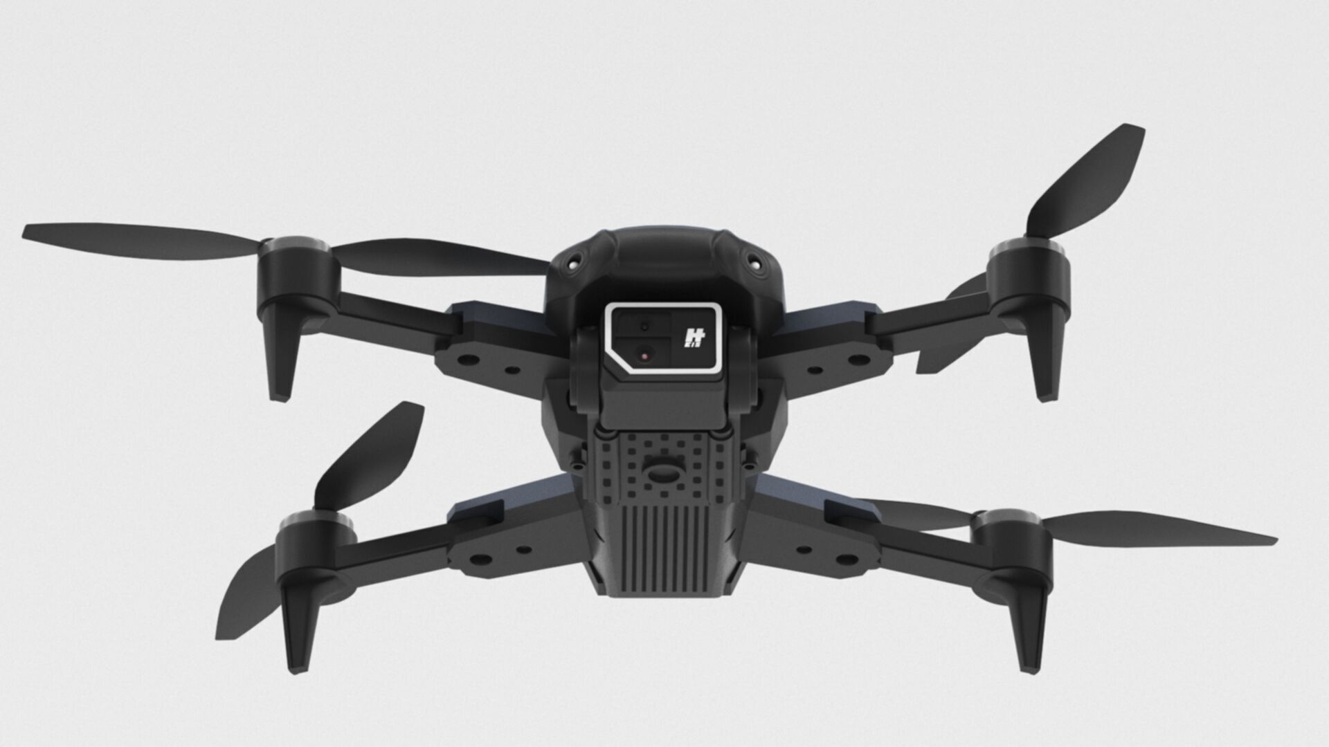 Drone with Dual Camera Foldable RC Quadcopter with Carrying Case Low-poly 3D model_7