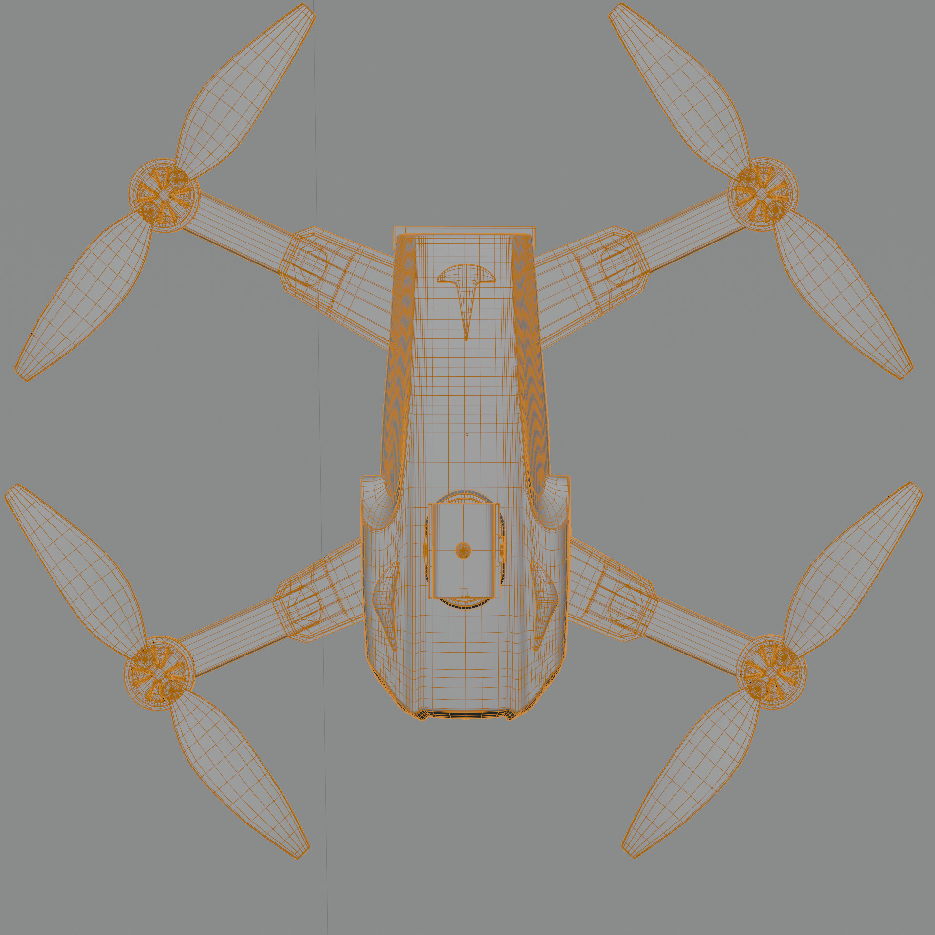 Drone with Dual Camera Foldable RC Quadcopter with Carrying Case Low-poly 3D model_23