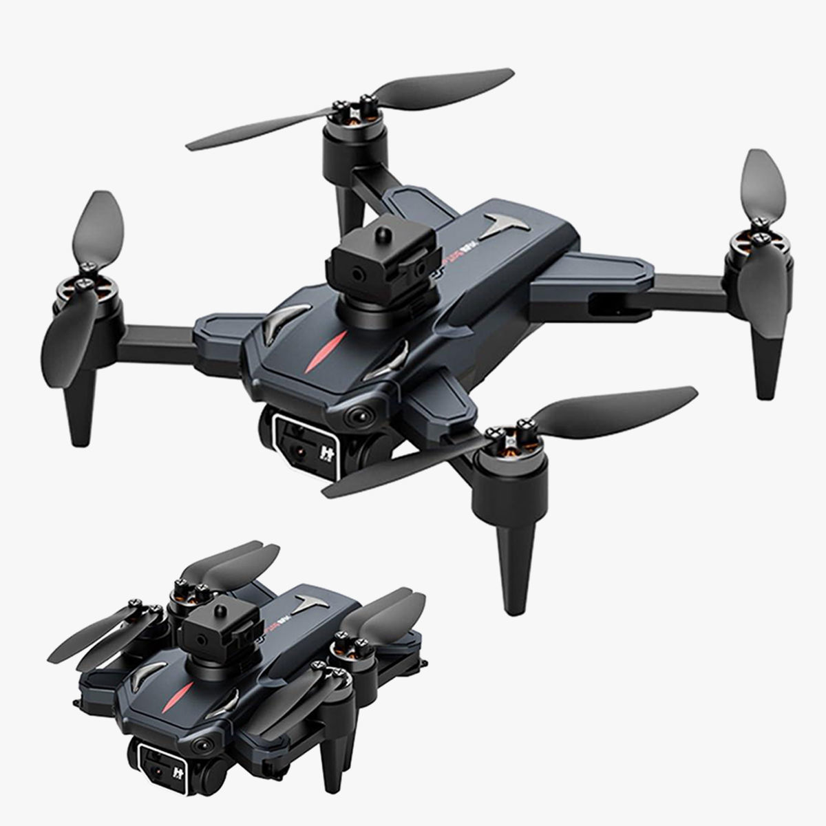 Drone with Dual Camera Foldable RC Quadcopter with Carrying Case Low-poly 3D model_0