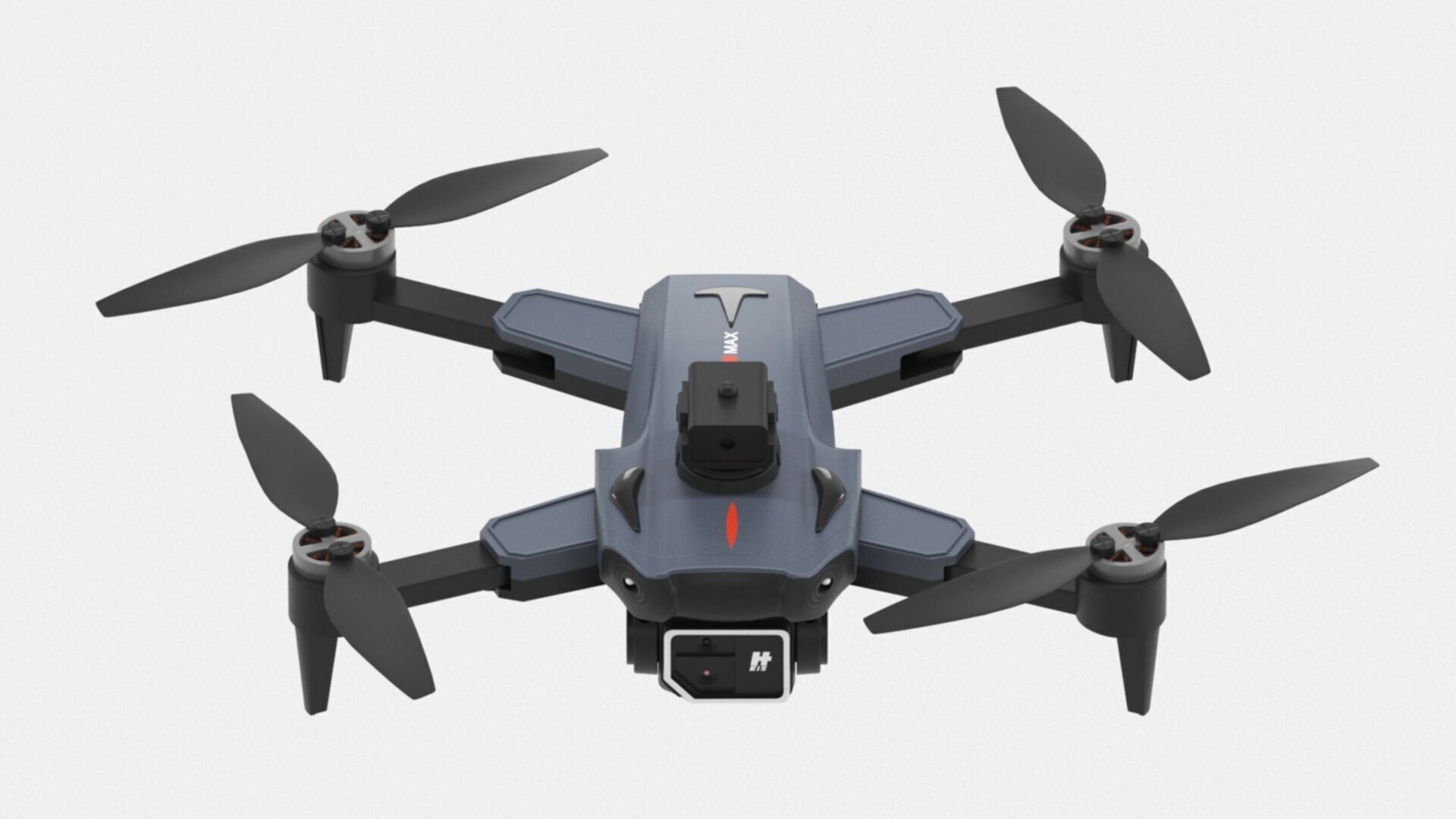 Drone with Dual Camera Foldable RC Quadcopter with Carrying Case Low-poly 3D model_17