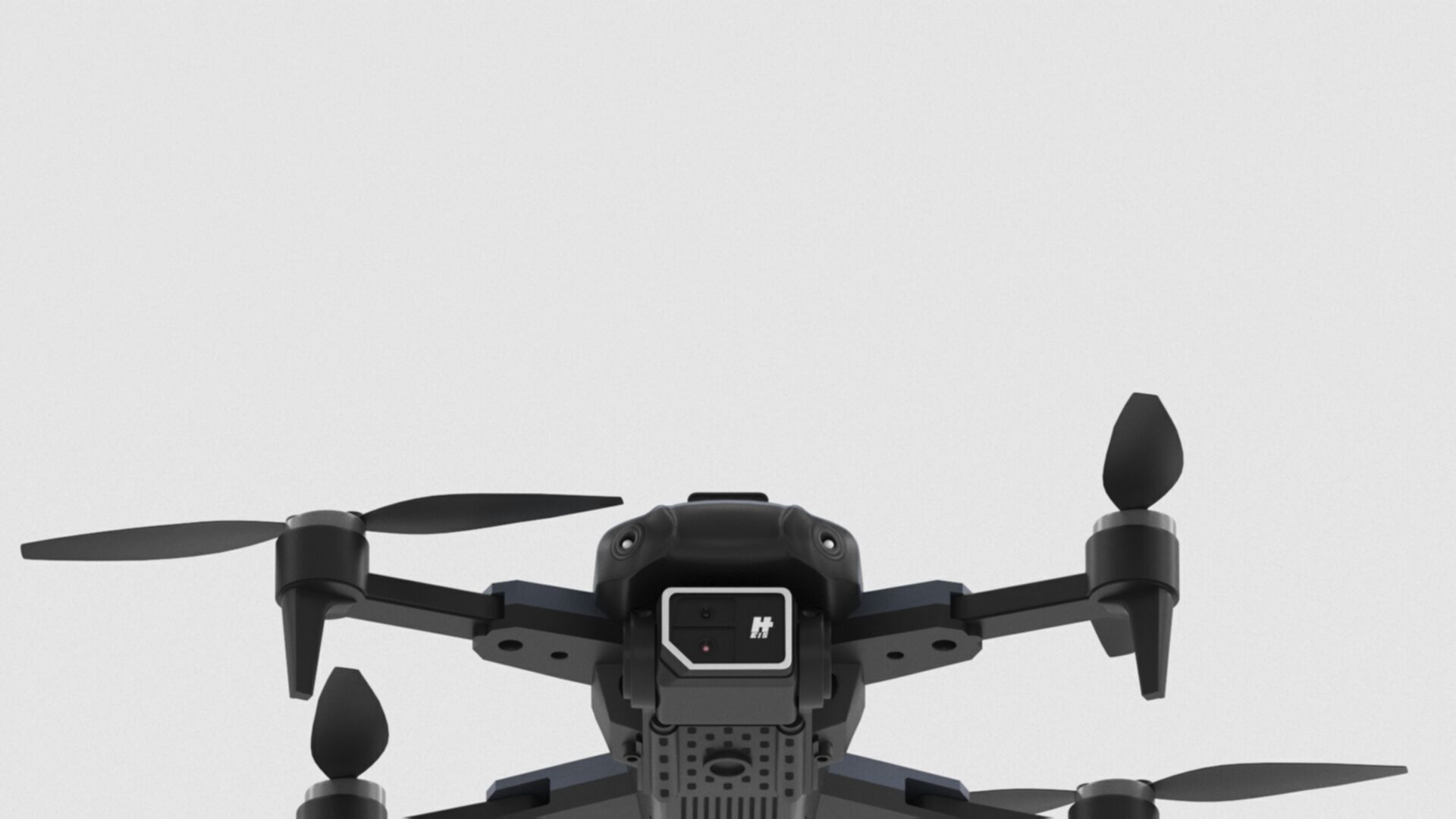 Drone with Dual Camera Foldable RC Quadcopter with Carrying Case Low-poly 3D model_5