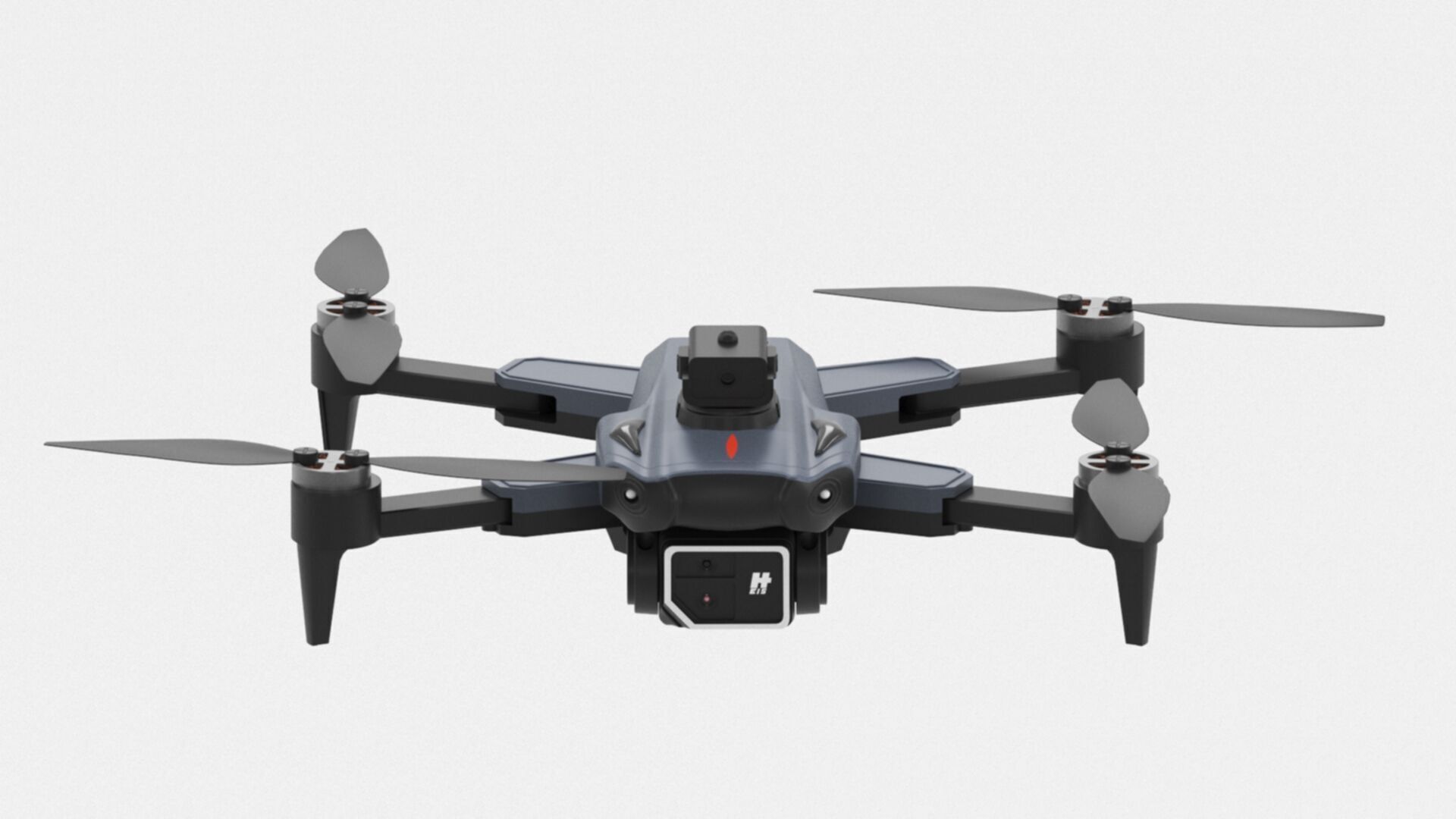 Drone with Dual Camera Foldable RC Quadcopter with Carrying Case Low-poly 3D model_14