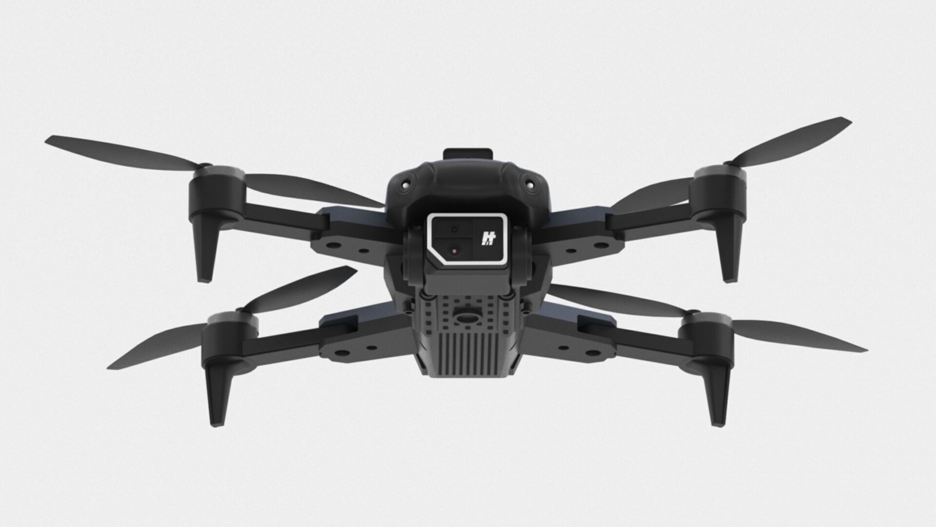 Drone with Dual Camera Foldable RC Quadcopter with Carrying Case Low-poly 3D model_9