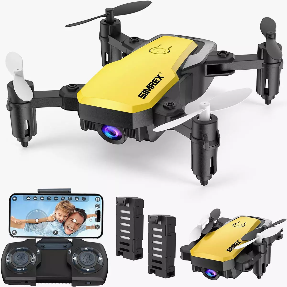 SIMREX X300C Mini Drone with Camera 720P HD FPV Low-poly 3D model