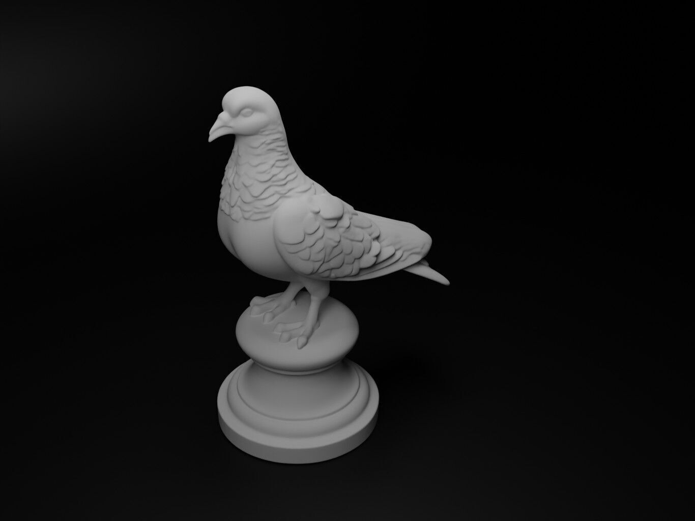pigeon Animal Chess 3D print model_2