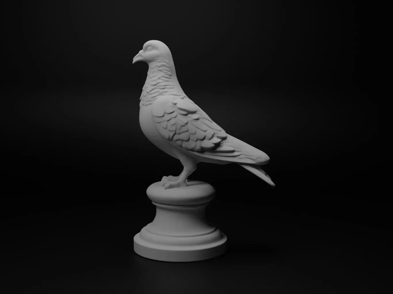 pigeon Animal Chess 3D print model_0