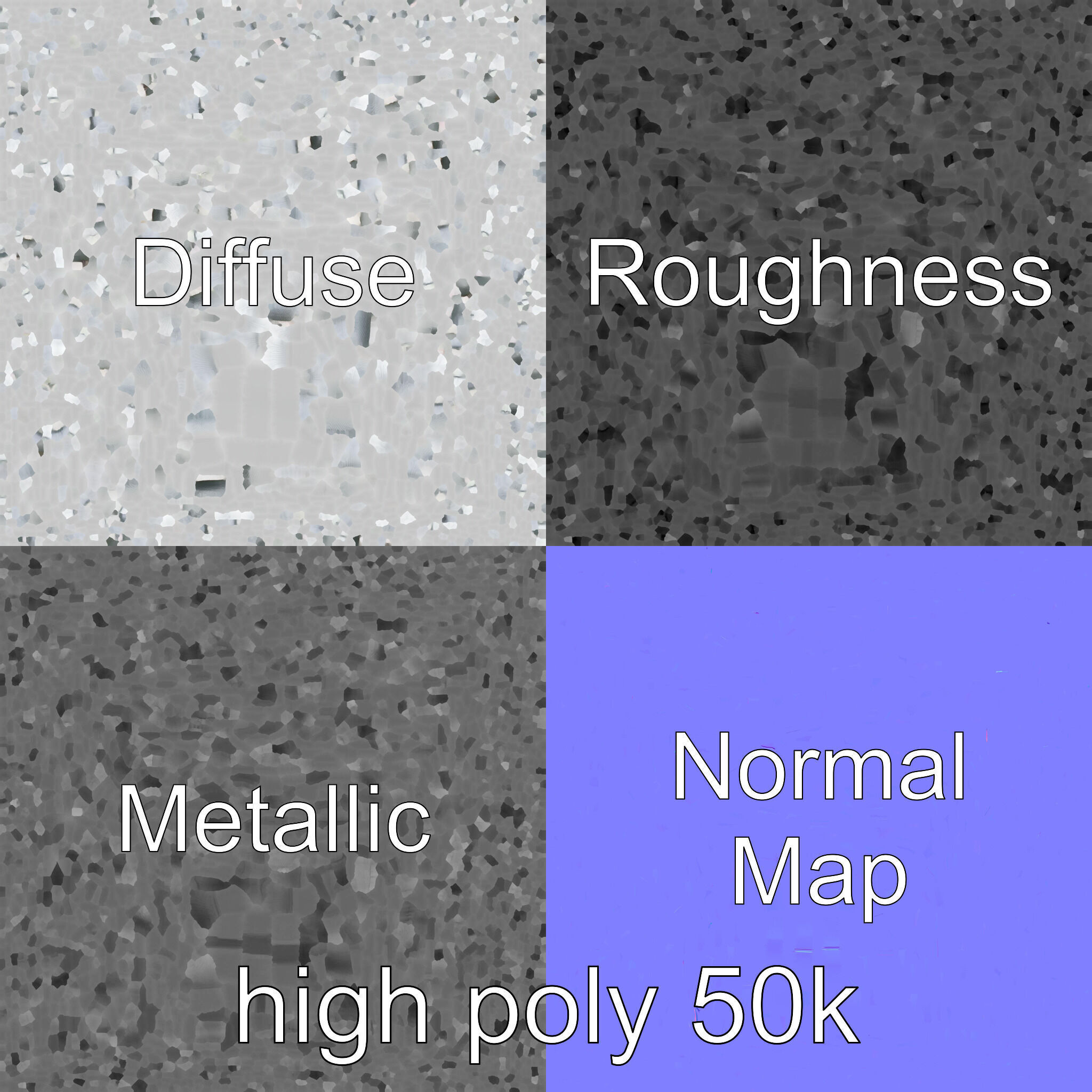 Minimalist Steel Money Clip model pack Low-poly 3D model_3