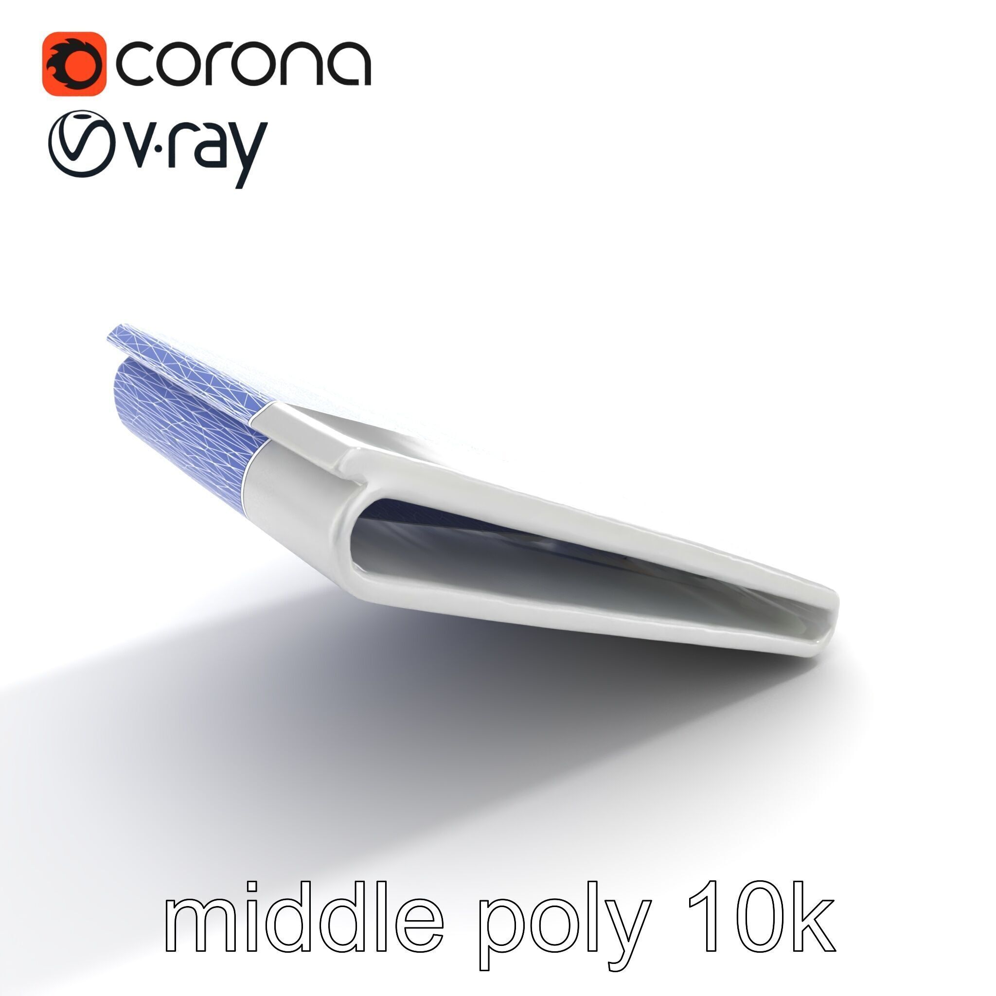 Minimalist Steel Money Clip model pack Low-poly 3D model_12