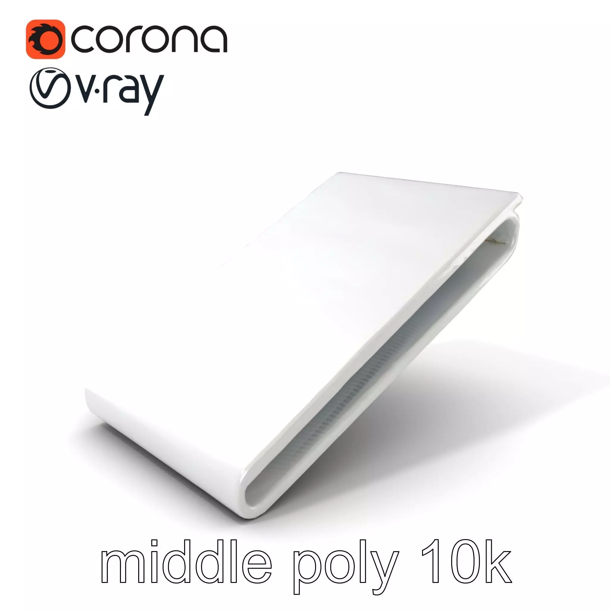 Minimalist Steel Money Clip model pack Low-poly 3D model_0