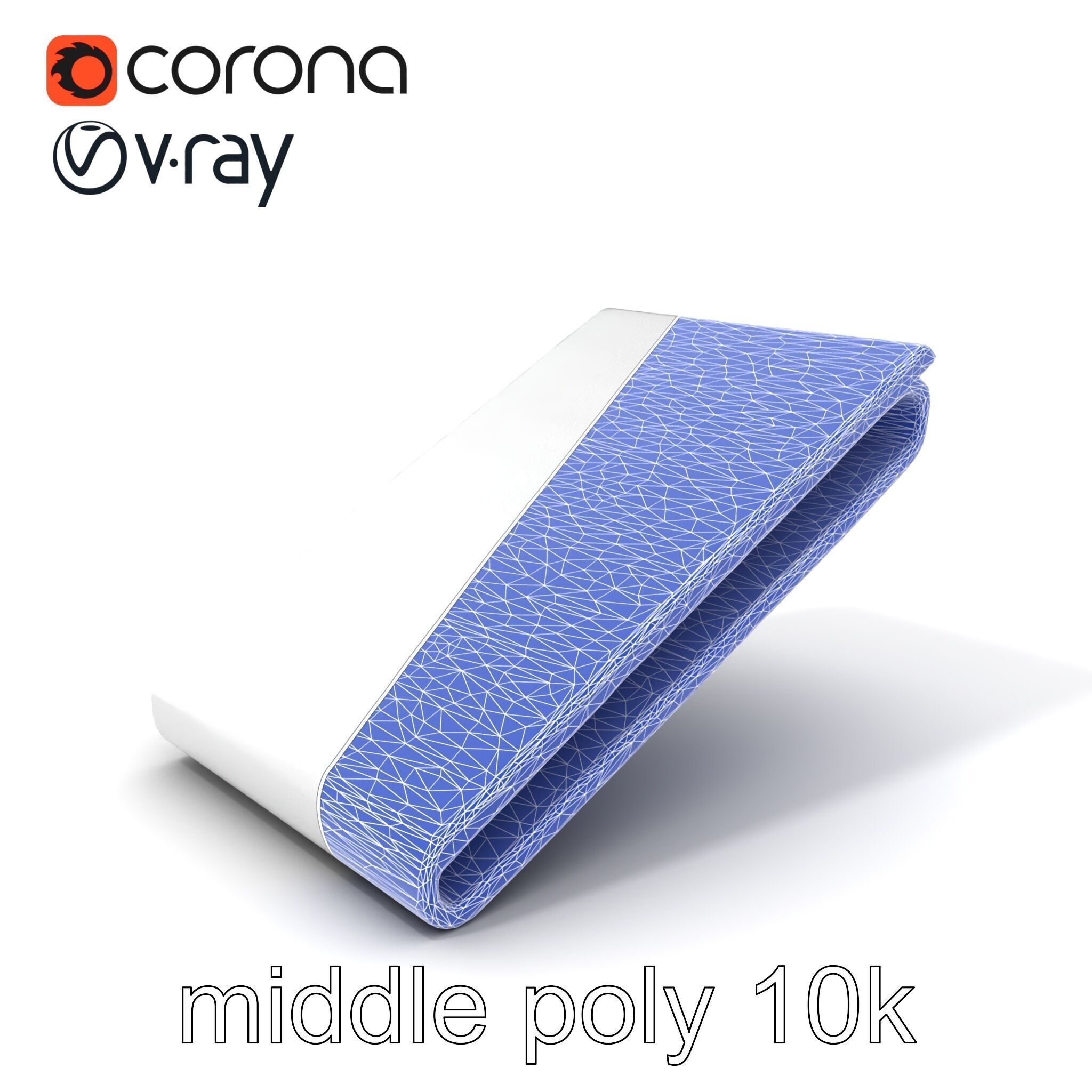 Minimalist Steel Money Clip model pack Low-poly 3D model_6