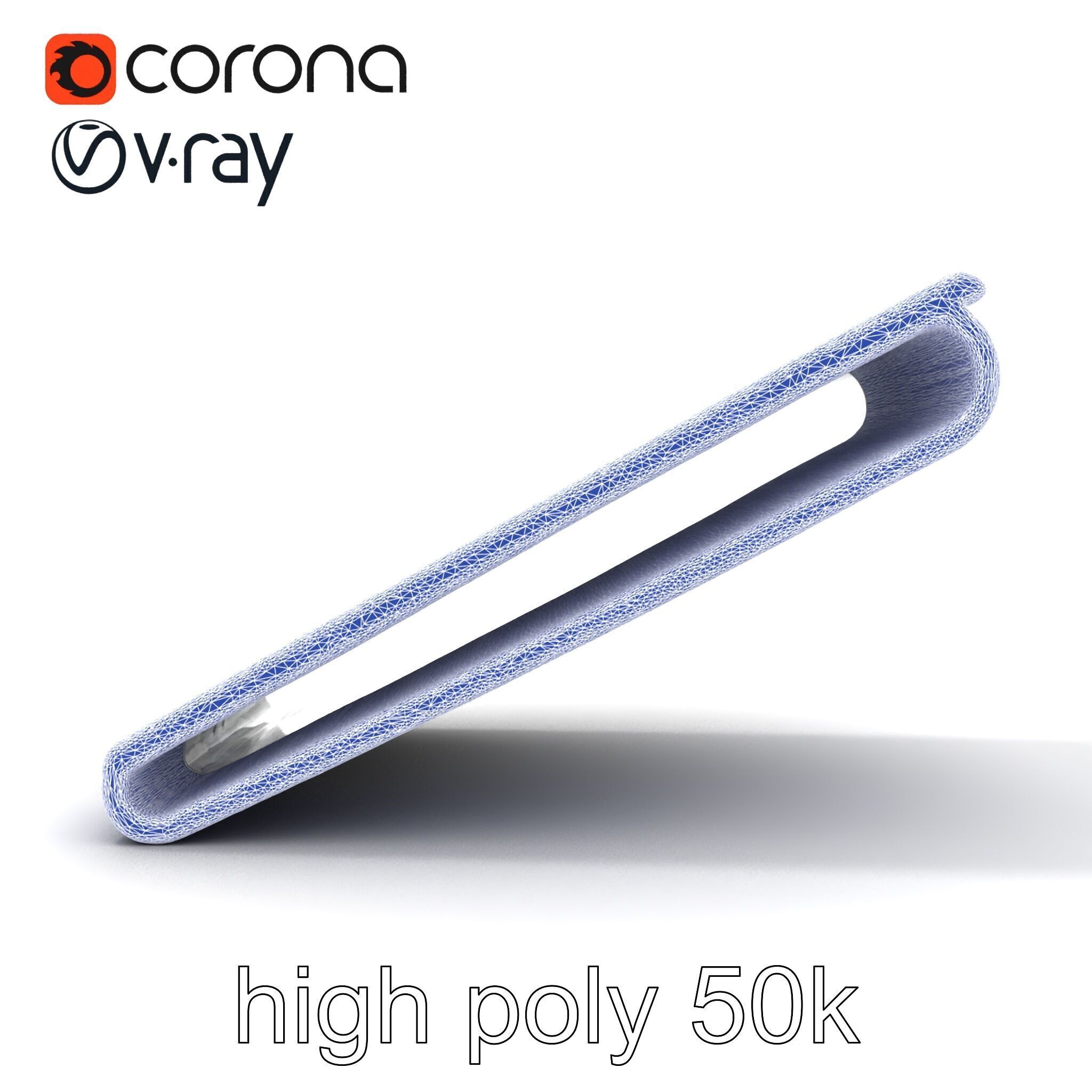 Minimalist Steel Money Clip model pack Low-poly 3D model_19