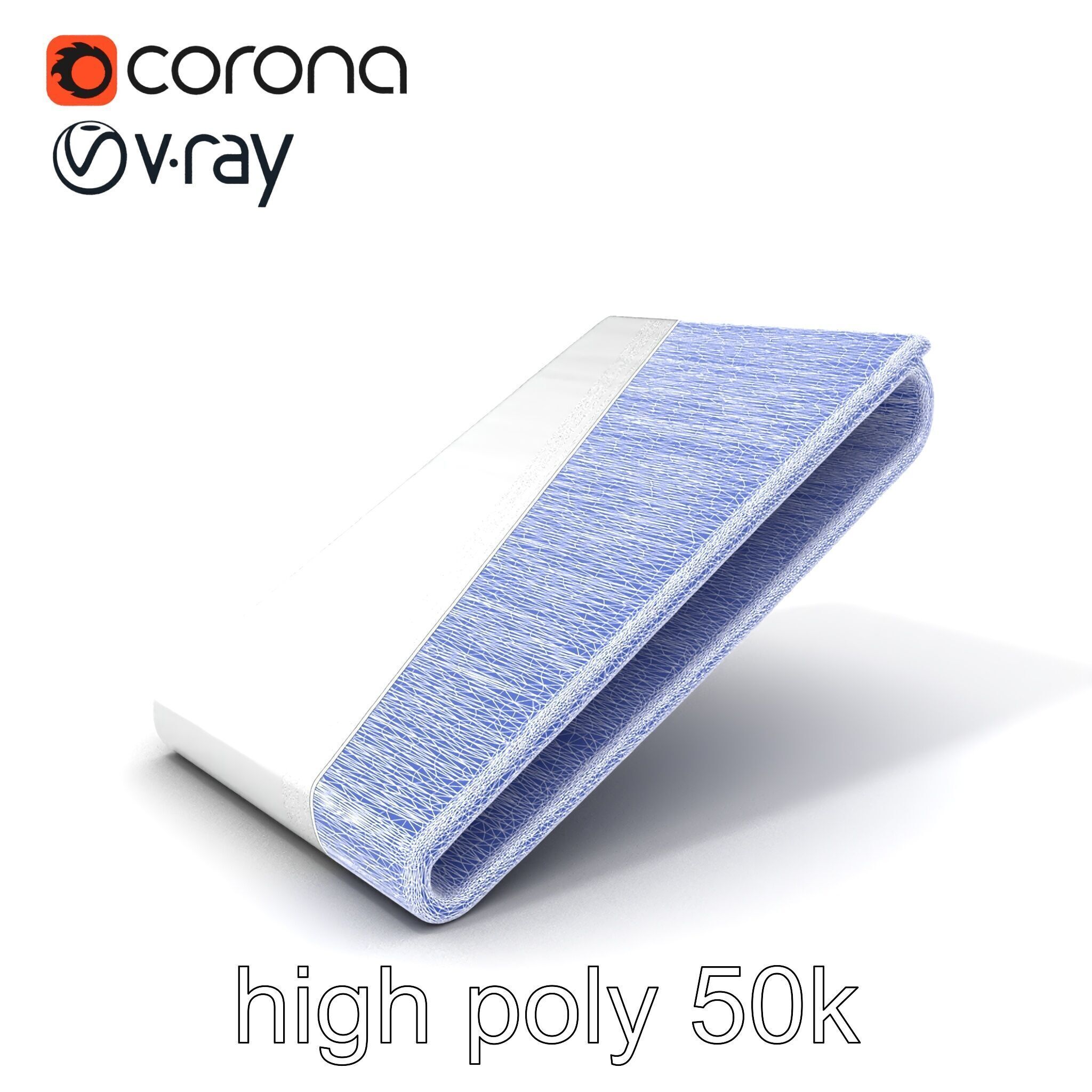 Minimalist Steel Money Clip model pack Low-poly 3D model_10