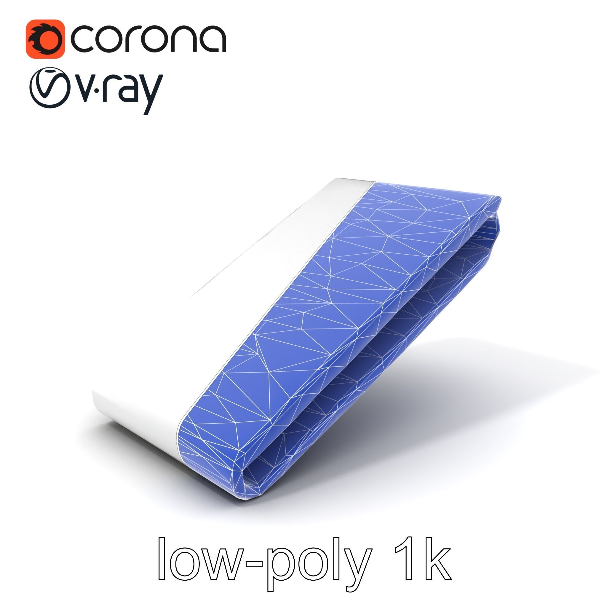 Minimalist Steel Money Clip model pack Low-poly 3D model_7