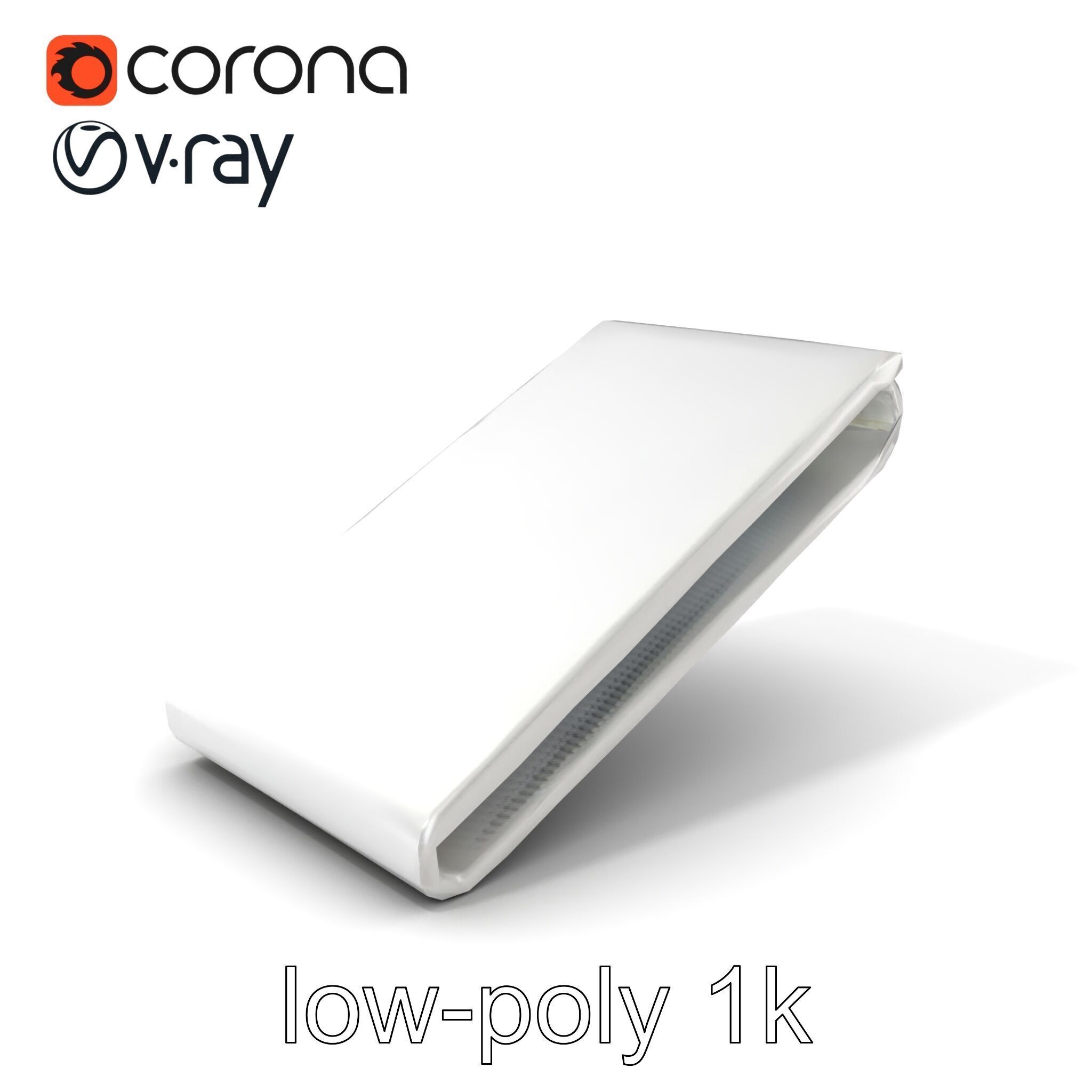 Minimalist Steel Money Clip model pack Low-poly 3D model_5