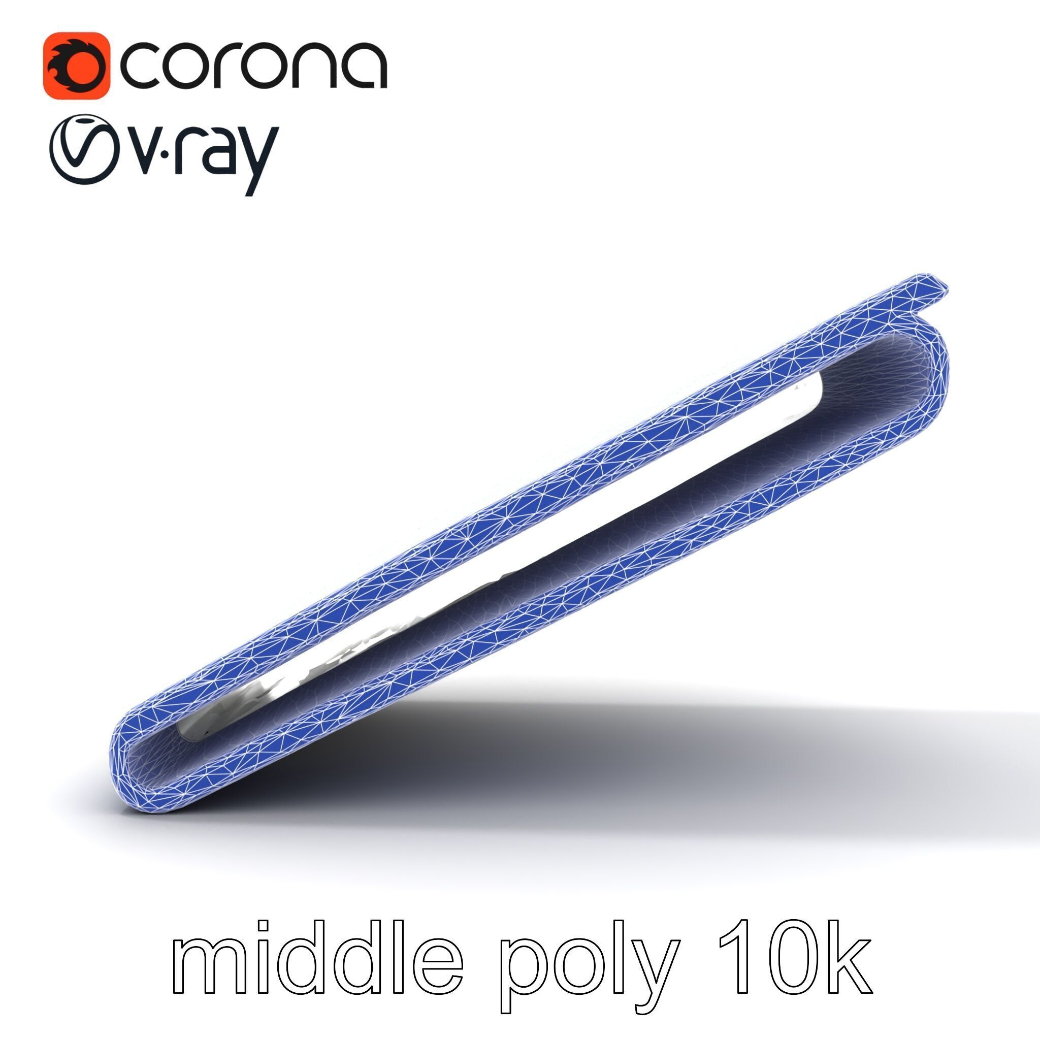 Minimalist Steel Money Clip model pack Low-poly 3D model_13