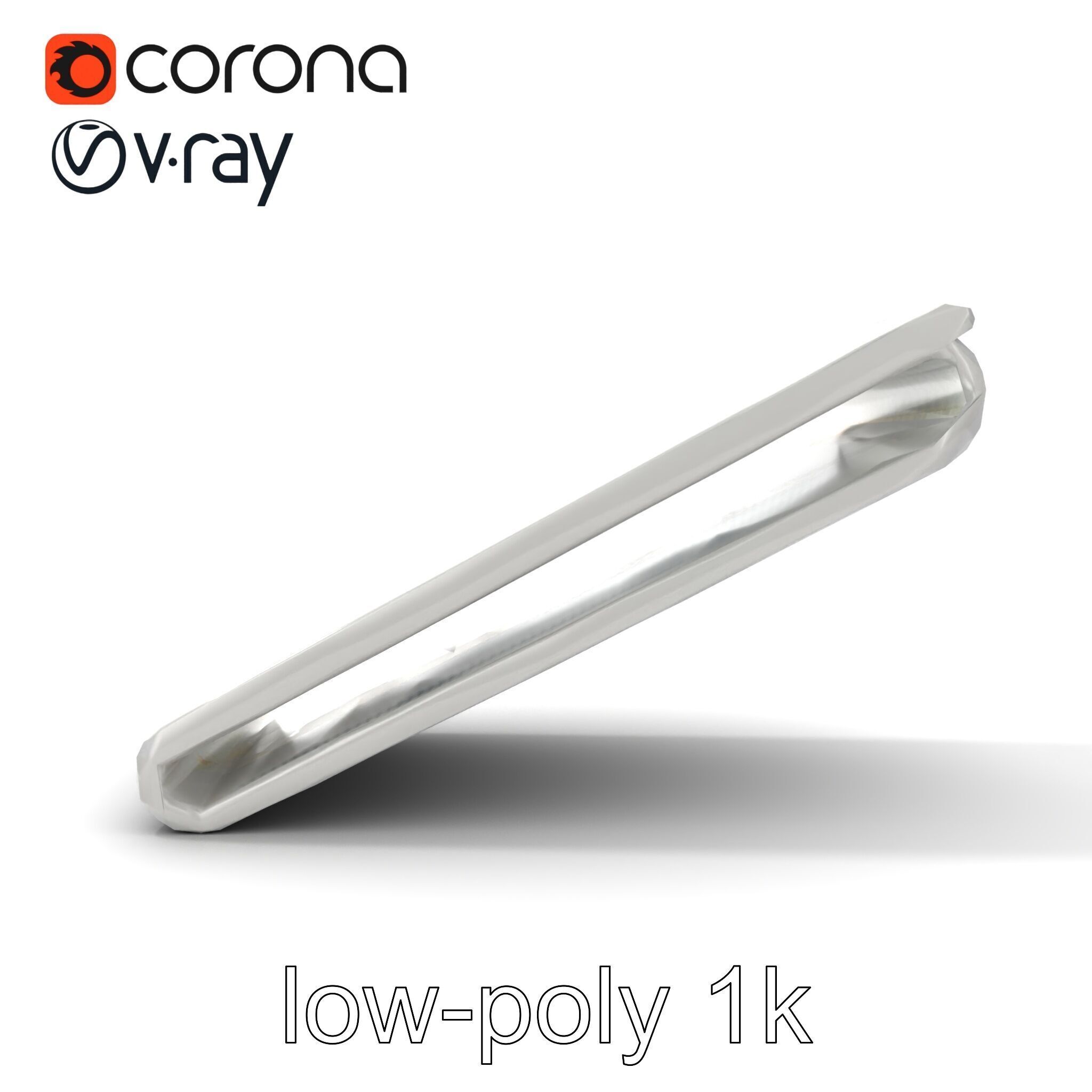 Minimalist Steel Money Clip model pack Low-poly 3D model_21