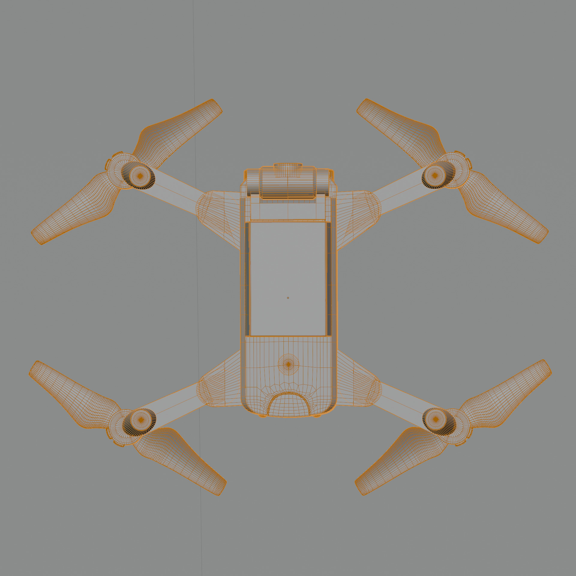 Deerc mini drone with camera 720p quadrocopter Low-poly 3D model_25