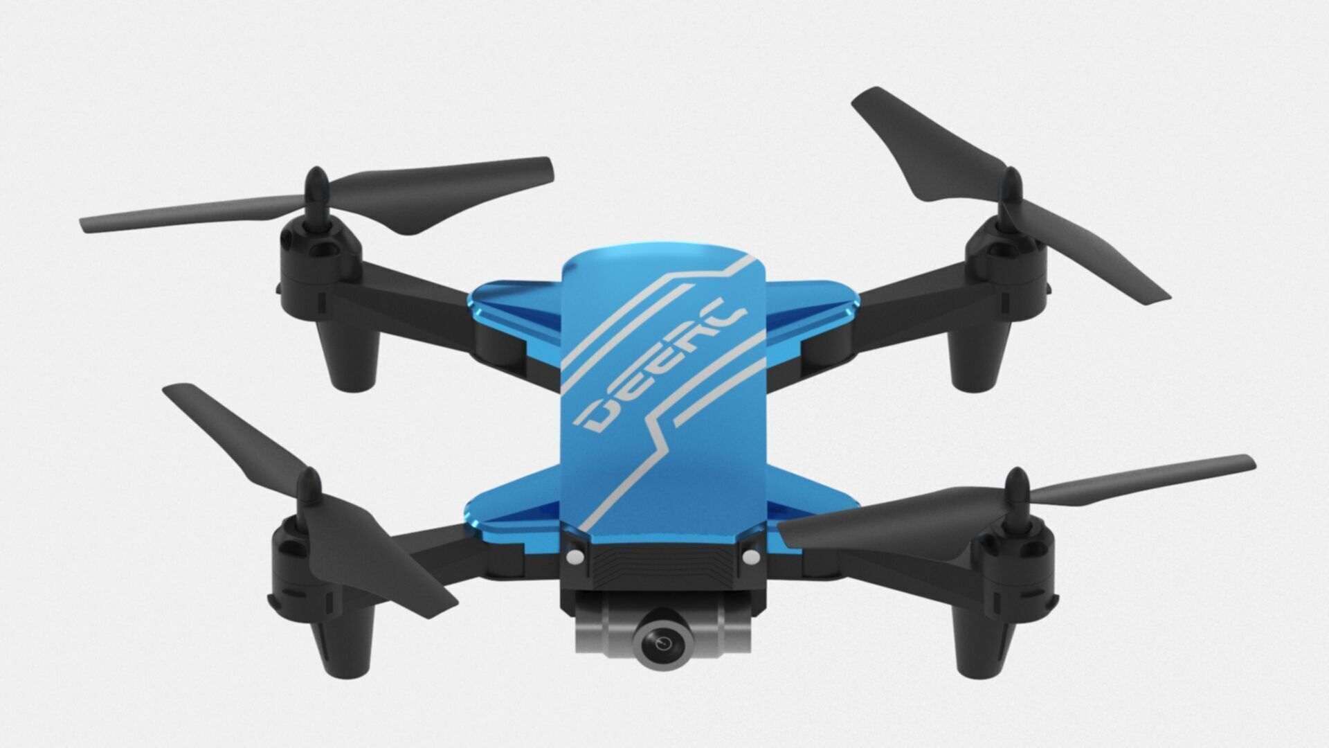 Deerc mini drone with camera 720p quadrocopter Low-poly 3D model_18