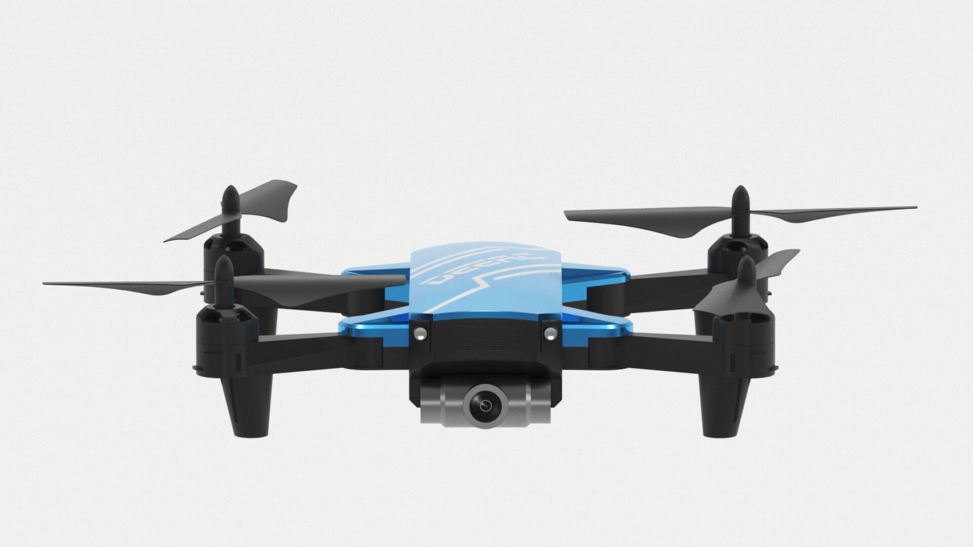Deerc mini drone with camera 720p quadrocopter Low-poly 3D model_15